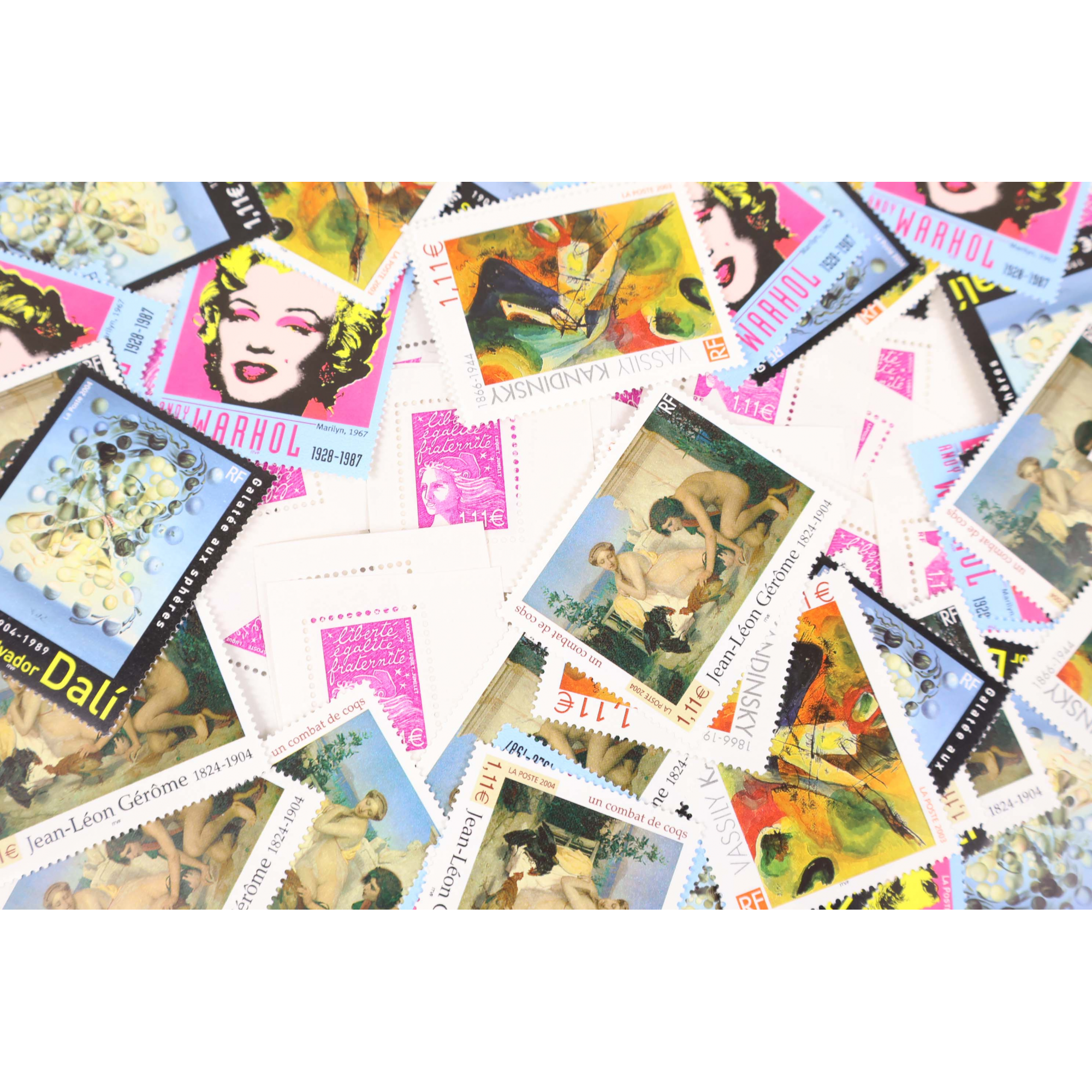 LOT DE 100 TIMBRES FRANCE NEUFS AFFRANCHISSEMENT 1.11 EUROS, SOUS FACIALE