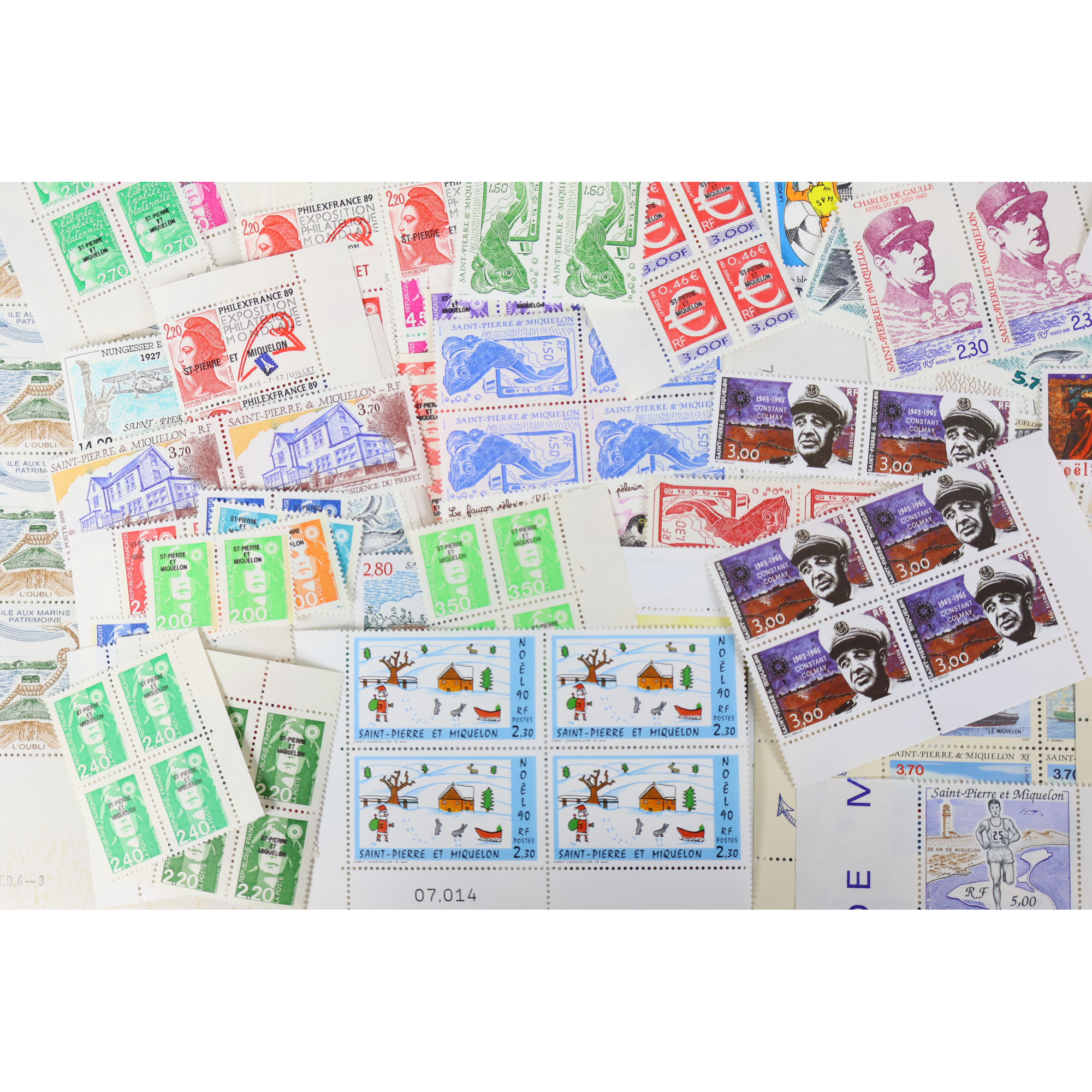 STOCK TIMBRES SAINT PIERRE ET MIQUELON DE FIN 80 A 2000 , NEUFS** VF 742€