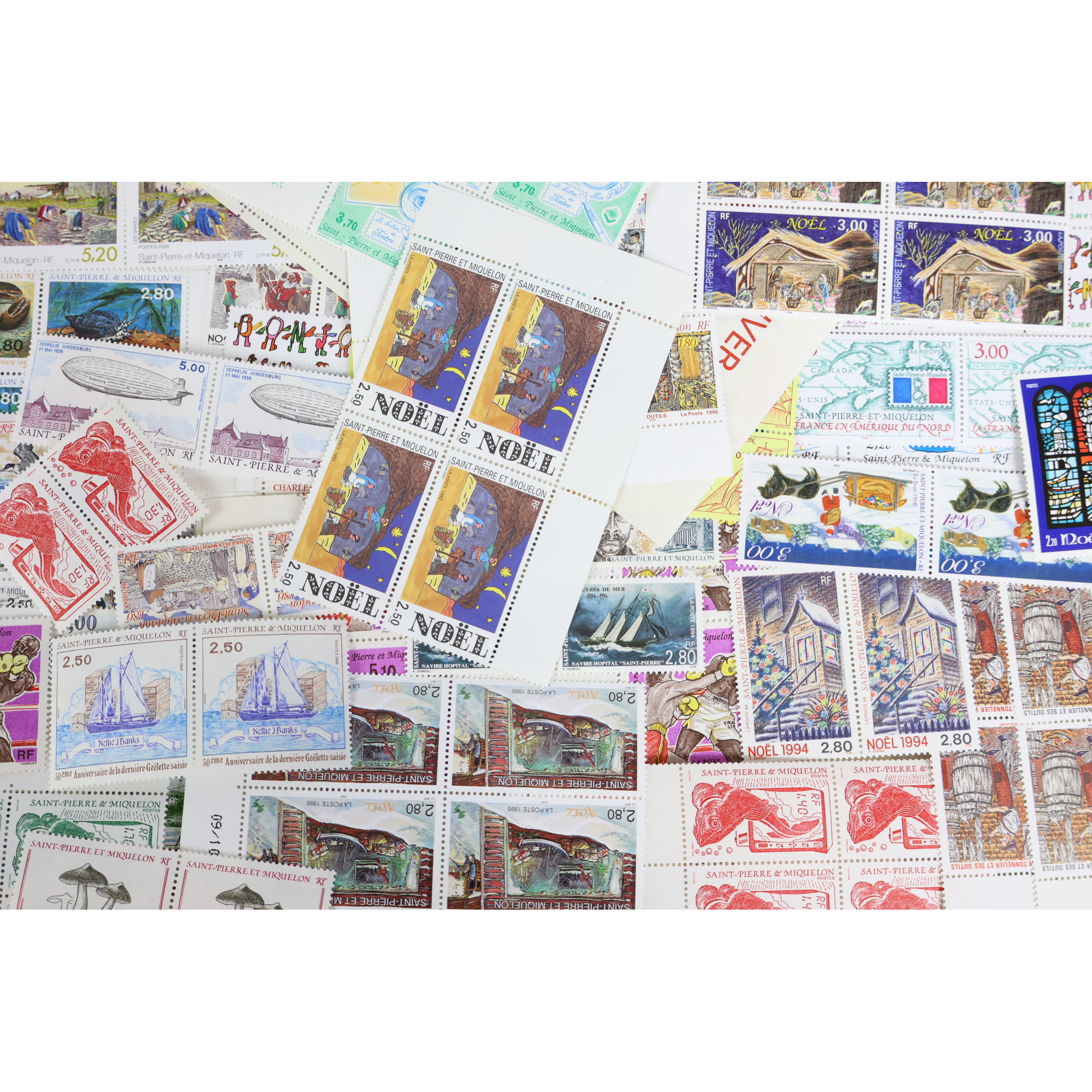STOCK TIMBRES SAINT PIERRE ET MIQUELON DE FIN 80 A 2000 , NEUFS** VF 742€