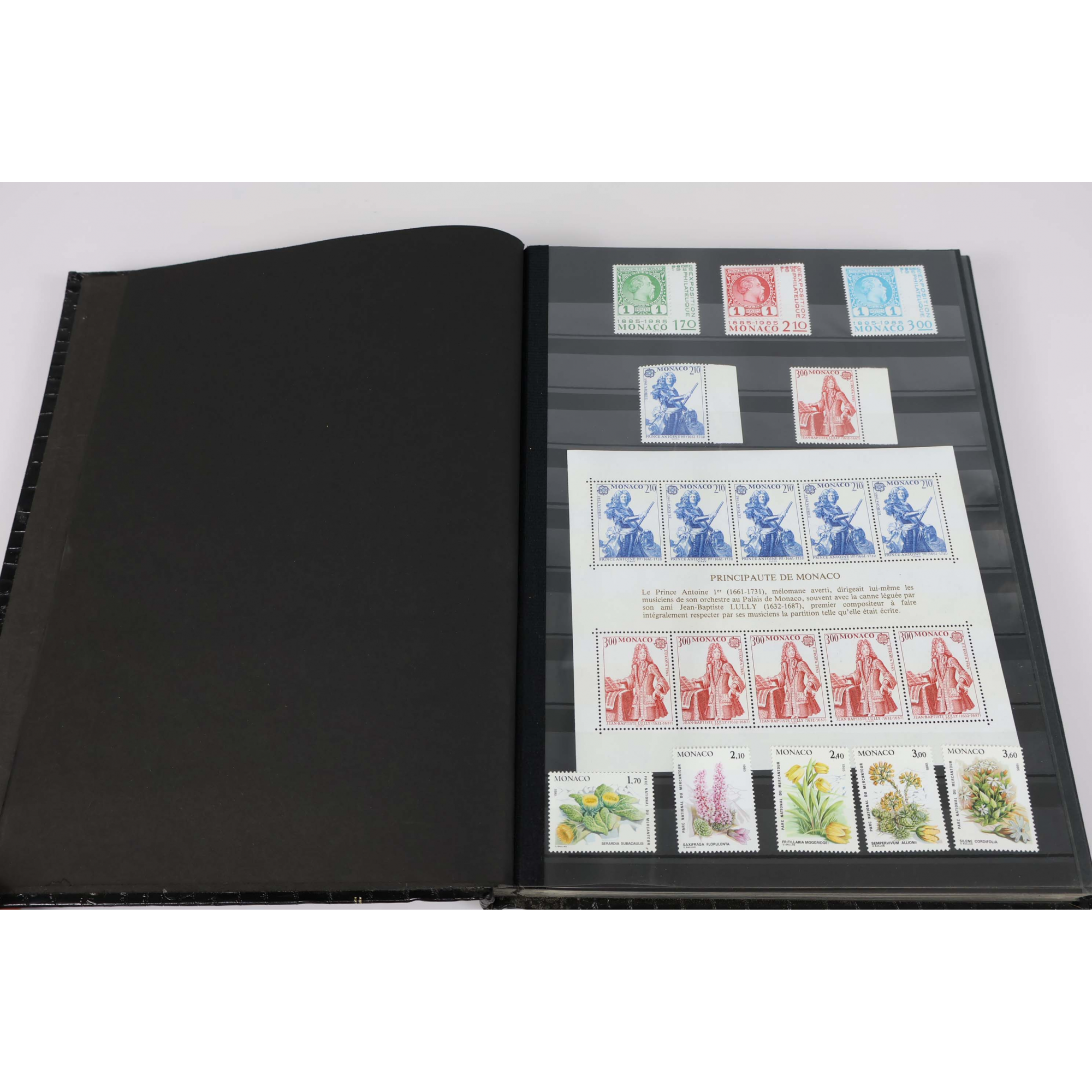 COLLECTION DE TIMBRES DE MONACO, NEUFS** DE 1985 A 1996 - FACIALE 335 EUROS
