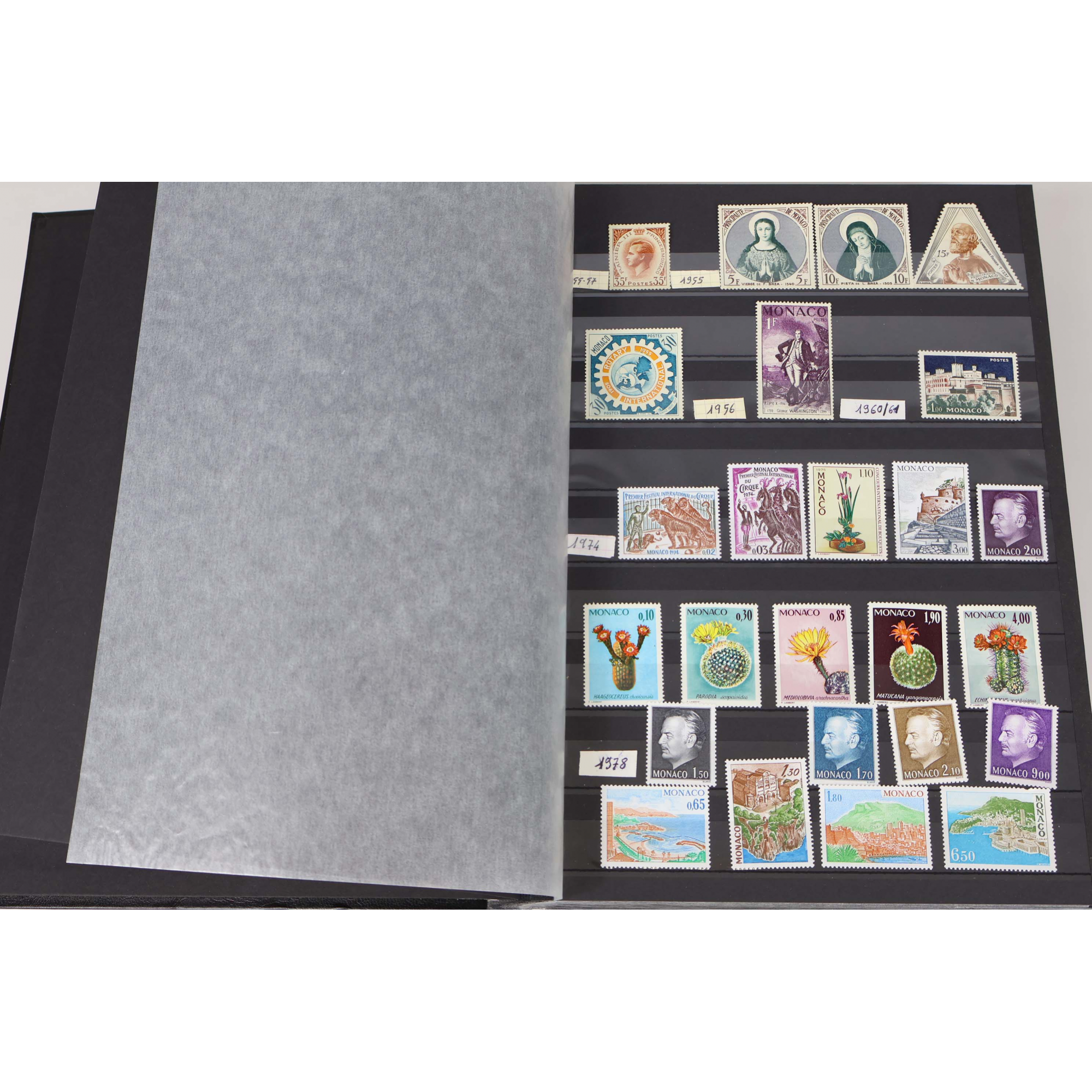 COLLECTION DE TIMBRES DE MONACO, NEUFS** DE 1974 A 2008 - FACIALE 795 EUROS