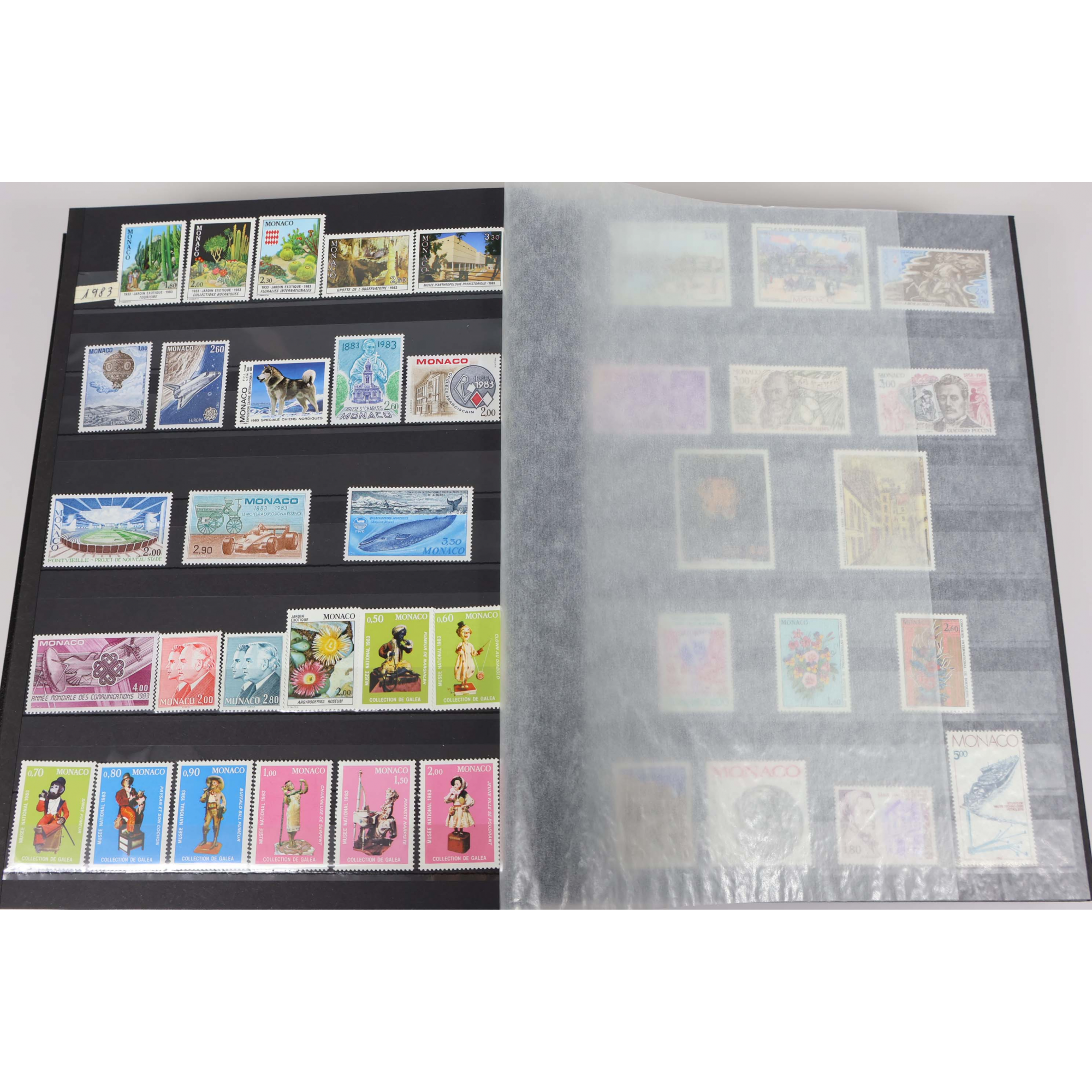 COLLECTION DE TIMBRES DE MONACO, NEUFS** DE 1974 A 2008 - FACIALE 795 EUROS