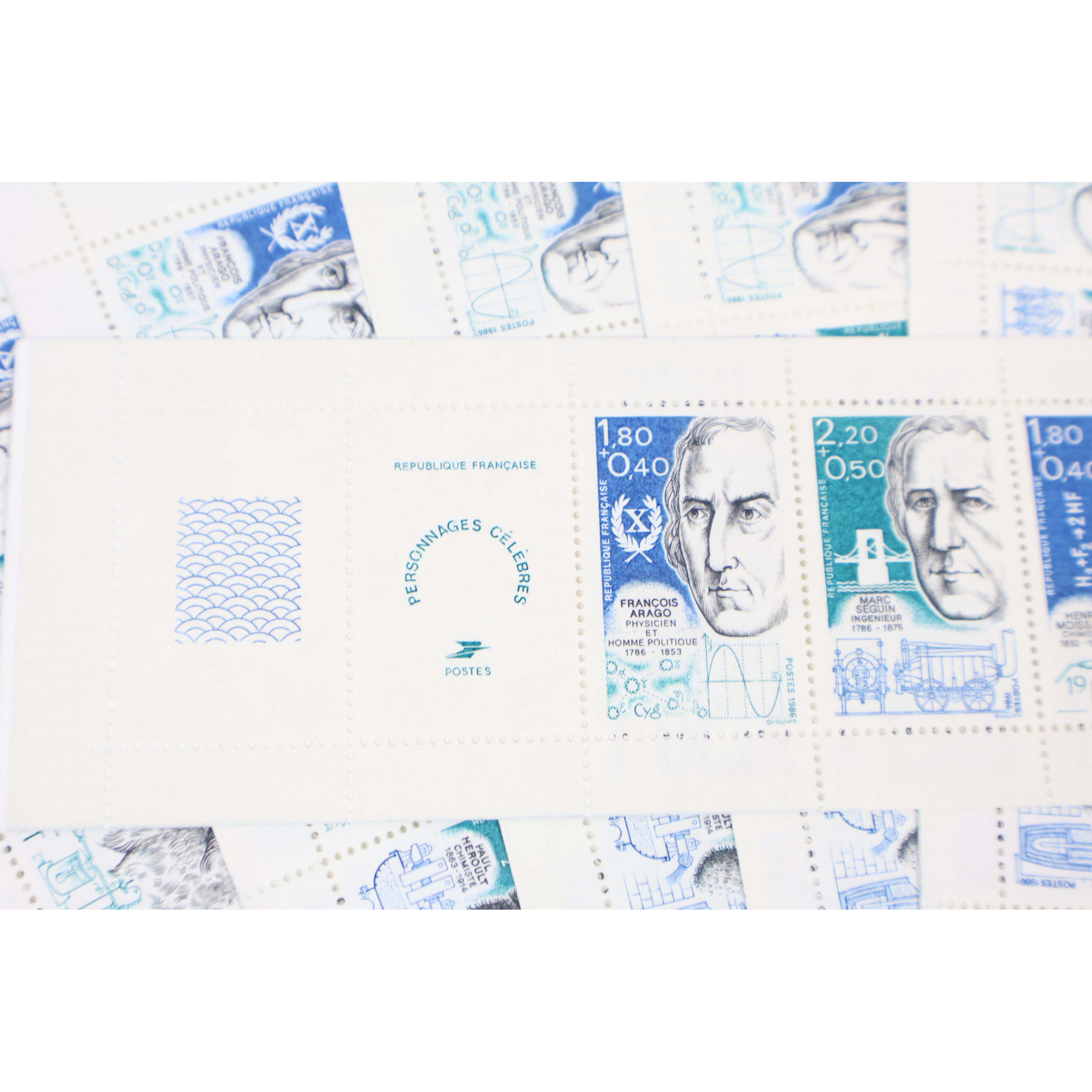 LOT 30 CARNETS BC2400A PERSONNAGES CÉLÈBRES 1986 TIMBRES NEUFS**, FACIALE 44.82€