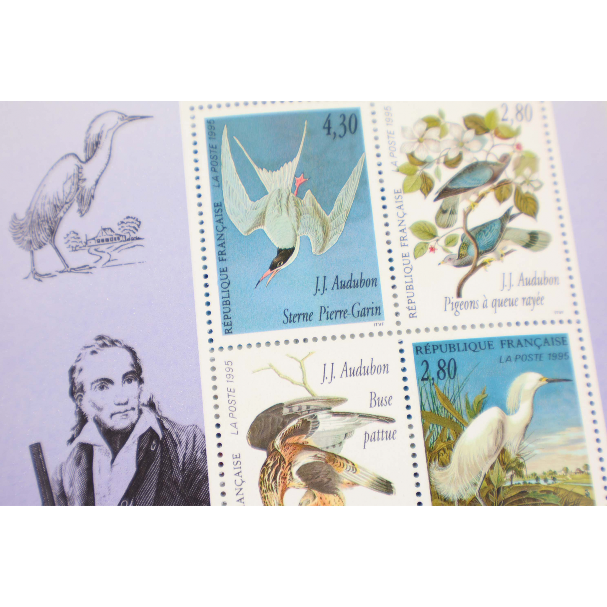 LOT 40 BLOCS N° 18 J.J AUDUBON, TIMBRES NEUFS** EN FRANCS VALEUR FACIALE 87.20€