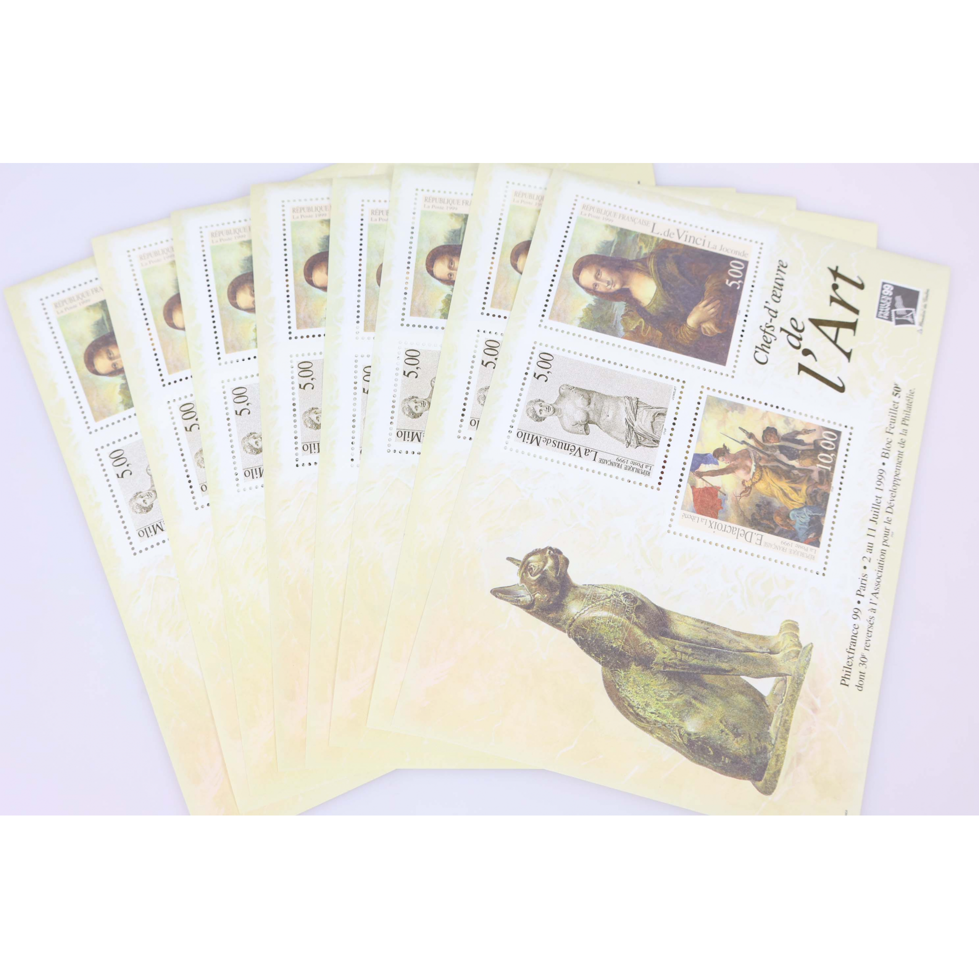 LOT 25 BLOCS N° 23 PHILEXFRANCE 99, TIMBRES NEUFS** FRANCS VALEUR FACIALE 76.22€