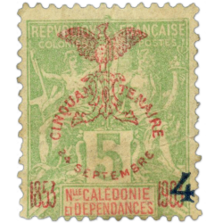 COLONIES NOUVELLE CALÉDONIE N° 83, TIMBRE NEUF* VARIÉTÉ SIGNÉ EXPERT CHEZ BRUN
