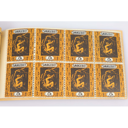 CARNET TIMBRES SARRE N° C84 NEUFS** SIGNÉ EXPERT CHEZ BRUN COTE 3150€ CERTIFICAT