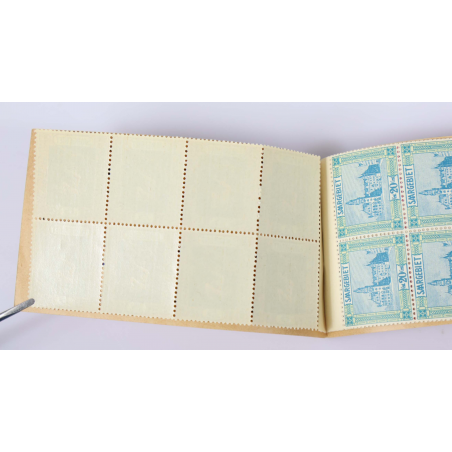 CARNET TIMBRES SARRE N° C84 NEUFS** SIGNÉ EXPERT CHEZ BRUN COTE 3150€ CERTIFICAT
