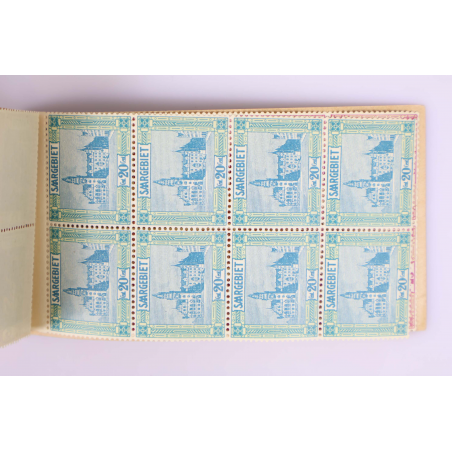 CARNET TIMBRES SARRE N° C84 NEUFS** SIGNÉ EXPERT CHEZ BRUN COTE 3150€ CERTIFICAT