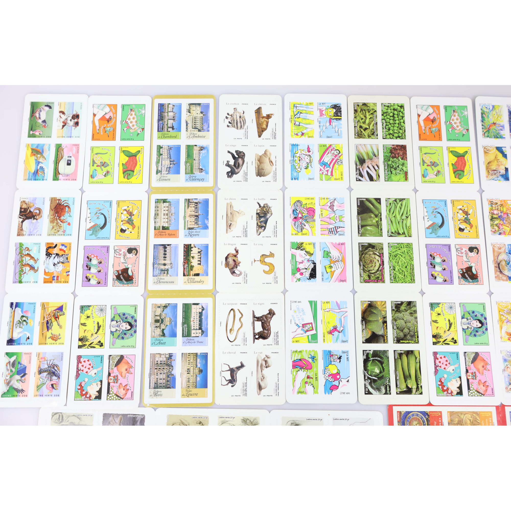 LOT DE 200 TIMBRES VALIDITÉS PERMANENTES AFFRANCHISSEMENT LETTRES VERTES FRANCE
