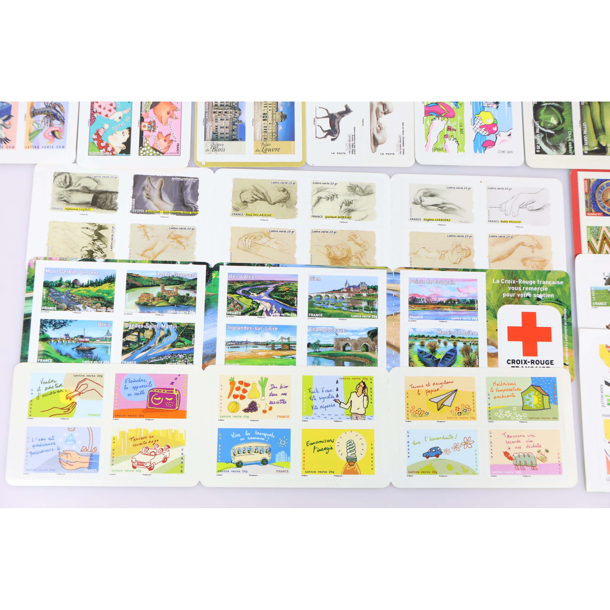 LOT DE 200 TIMBRES VALIDITÉS PERMANENTES AFFRANCHISSEMENT LETTRES VERTES FRANCE