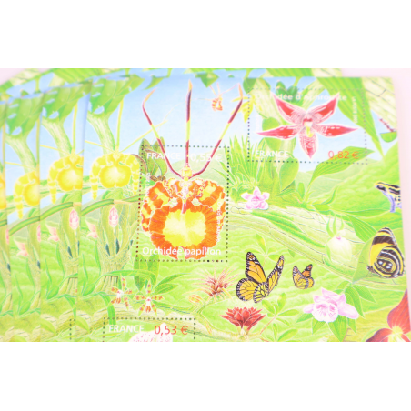 LOT DE 35 BLOCS N° 81 ORCHIDÉES - SÉRIE NATURE, TIMBRES NEUFS** FACIALE 85.05€