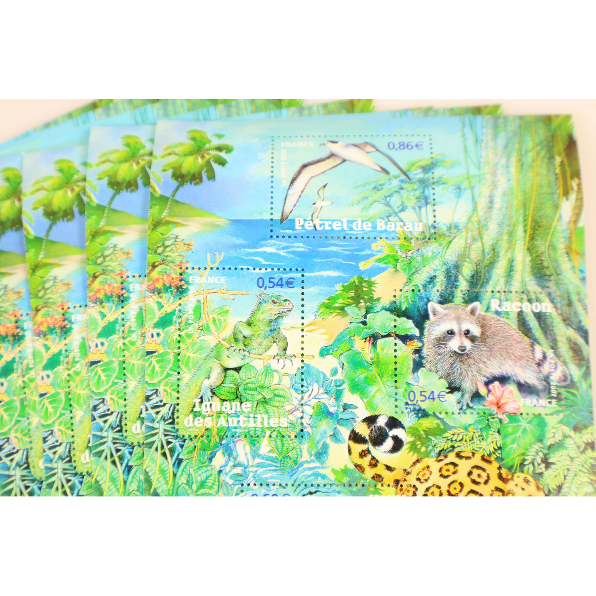 LOT 25 BLOCS N° 107 ESPÈCES PROTÉGÉES OUTRE-MER, TIMBRES NEUFS** FACIALE 63.50€