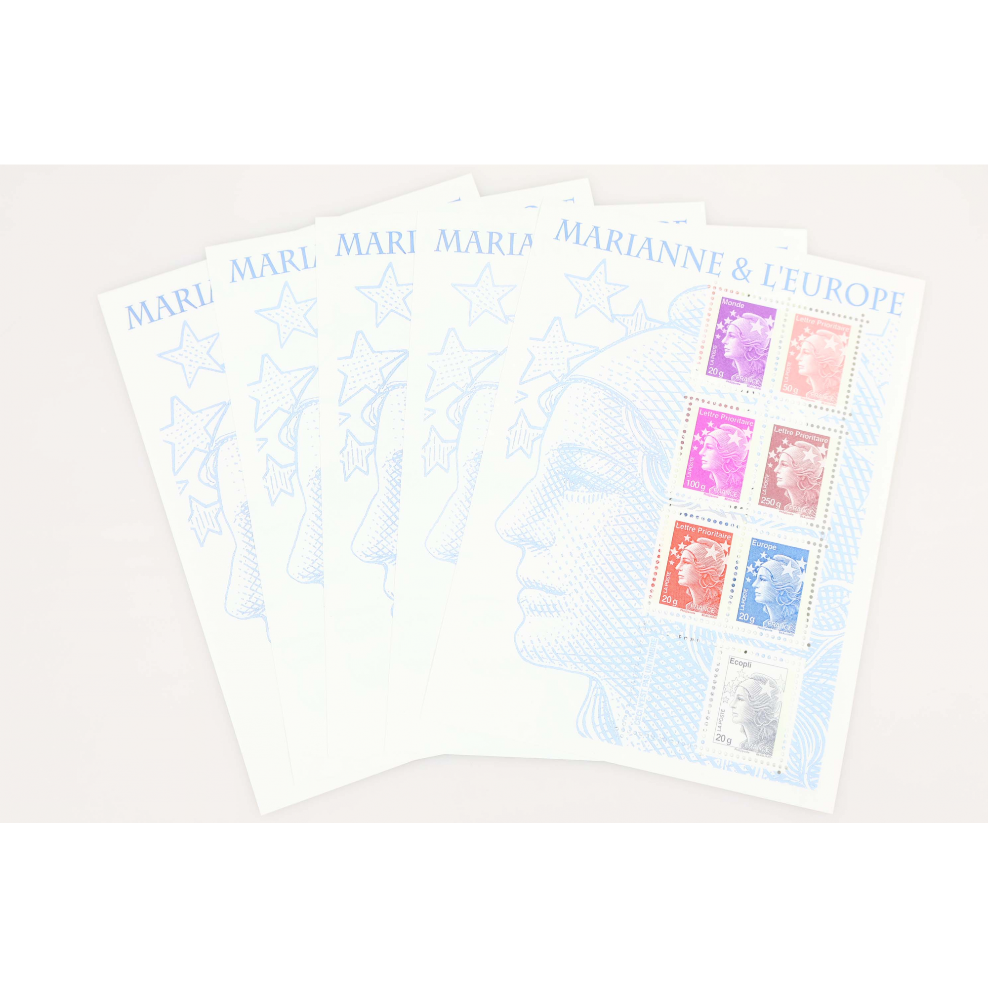 LOT DE 5 BLOCS N° F4614 MARIANNE ET L'EUROPE 15.7€ TIMBRES NEUFS** FACIALE 78.5€ LOT DE 5 BLOCS N° F4614 MARIANNE ET L'EUROPE 15.7€ TIMBRES NEUFS** FACIALE 78.5€