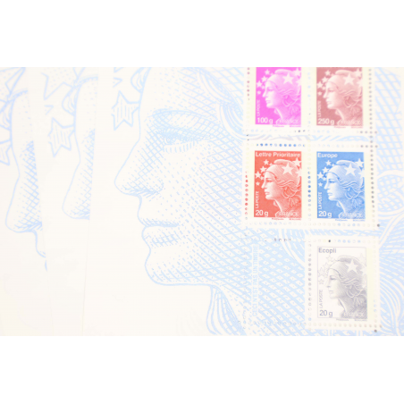LOT DE 5 BLOCS N° F4614 MARIANNE ET L'EUROPE 15.7€ TIMBRES NEUFS** FACIALE 78.5€
