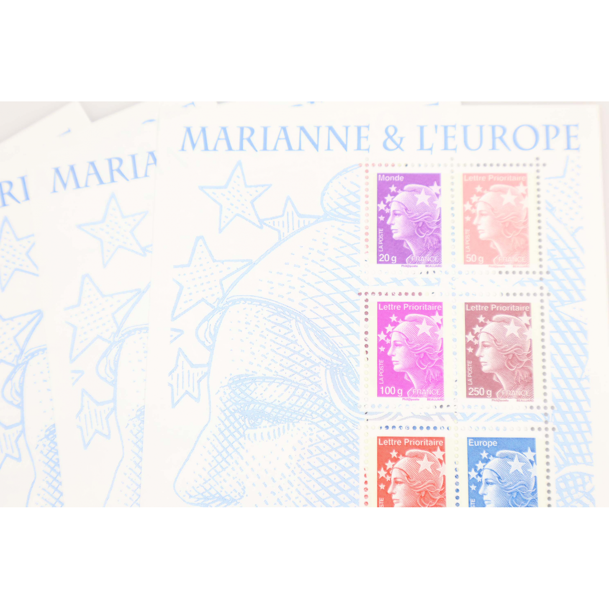 LOT DE 5 BLOCS N° F4614 MARIANNE ET L'EUROPE 15.7€ TIMBRES NEUFS** FACIALE 78.5€ LOT DE 5 BLOCS N° F4614 MARIANNE ET L'EUROPE 15.7€ TIMBRES NEUFS** FACIALE 78.5€