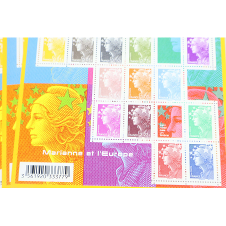 LOT DE 5 BLOCS N° F4409 LES COULEURS DE MARIANNE TIMBRES NEUFS** FACIALE 65.9€