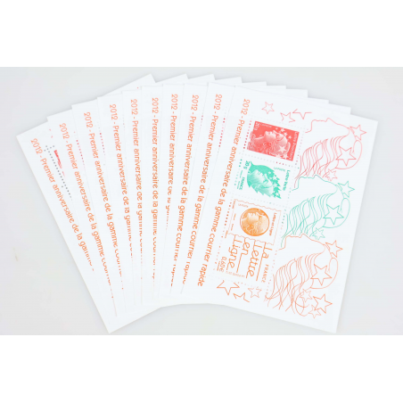 LOT DE 20 FEUILLETS N° F4687 LA LETTRE EN LIGNE, TIMBRES NEUFS** FACIALE 68.40€