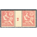 FRANCE MILLÉSIME TIMBRES N° 124 NEUFS** EMIS EN 1902 SIGNÉS PAR EXPERT CHEZ BRUN