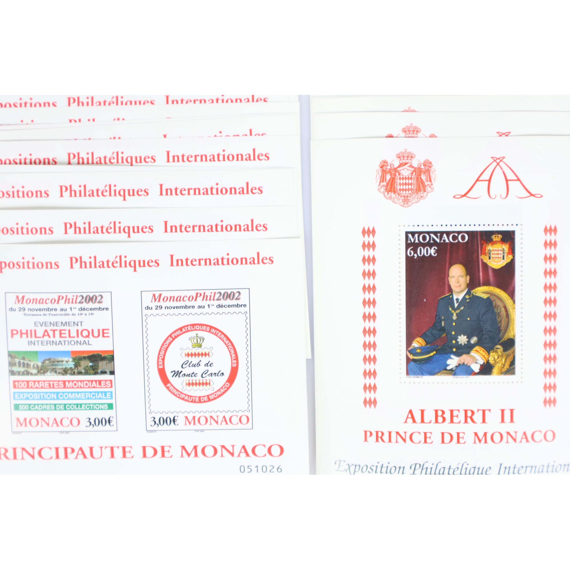 MONACO LOT DE 28 BLOCS DE 6€ N° 88/89/90/92 TIMBRES NEUFS** VALEUR FACIALE 168€