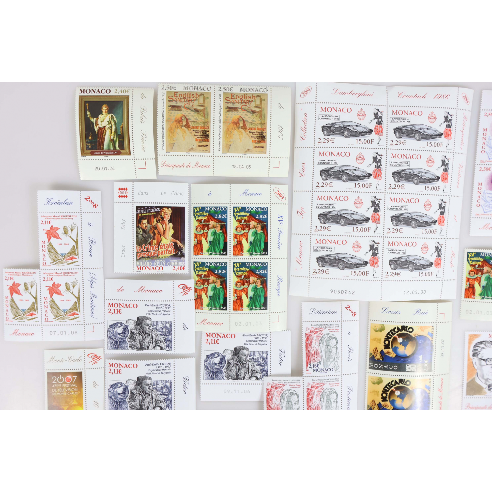 MONACO LOT DE TIMBRES POSTE VALEURS DE 2€ À 3€ NEUFS** FACIALE 149€