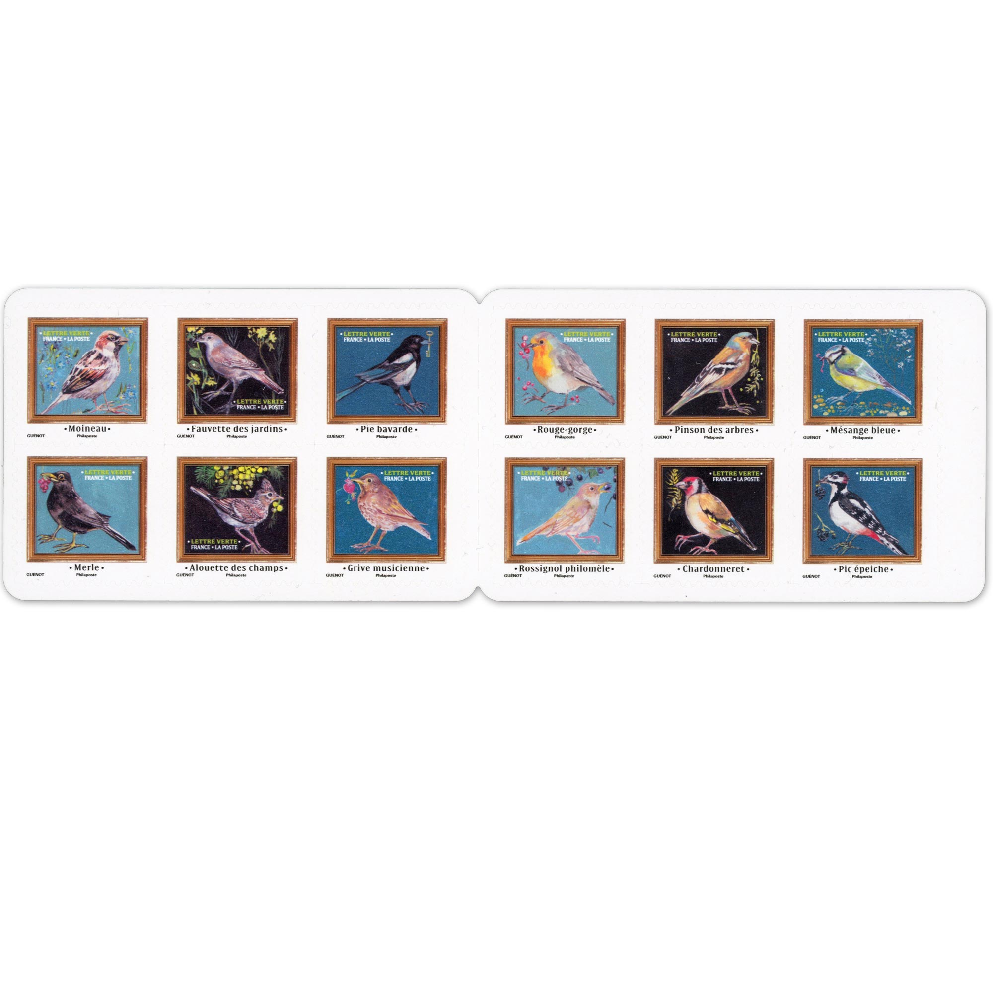 CARNET FRANCE N°BC2530 MÉLODIE D'OISEAUX TIMBRES 20G POUR AFFRANCHIR 12 LETTRES