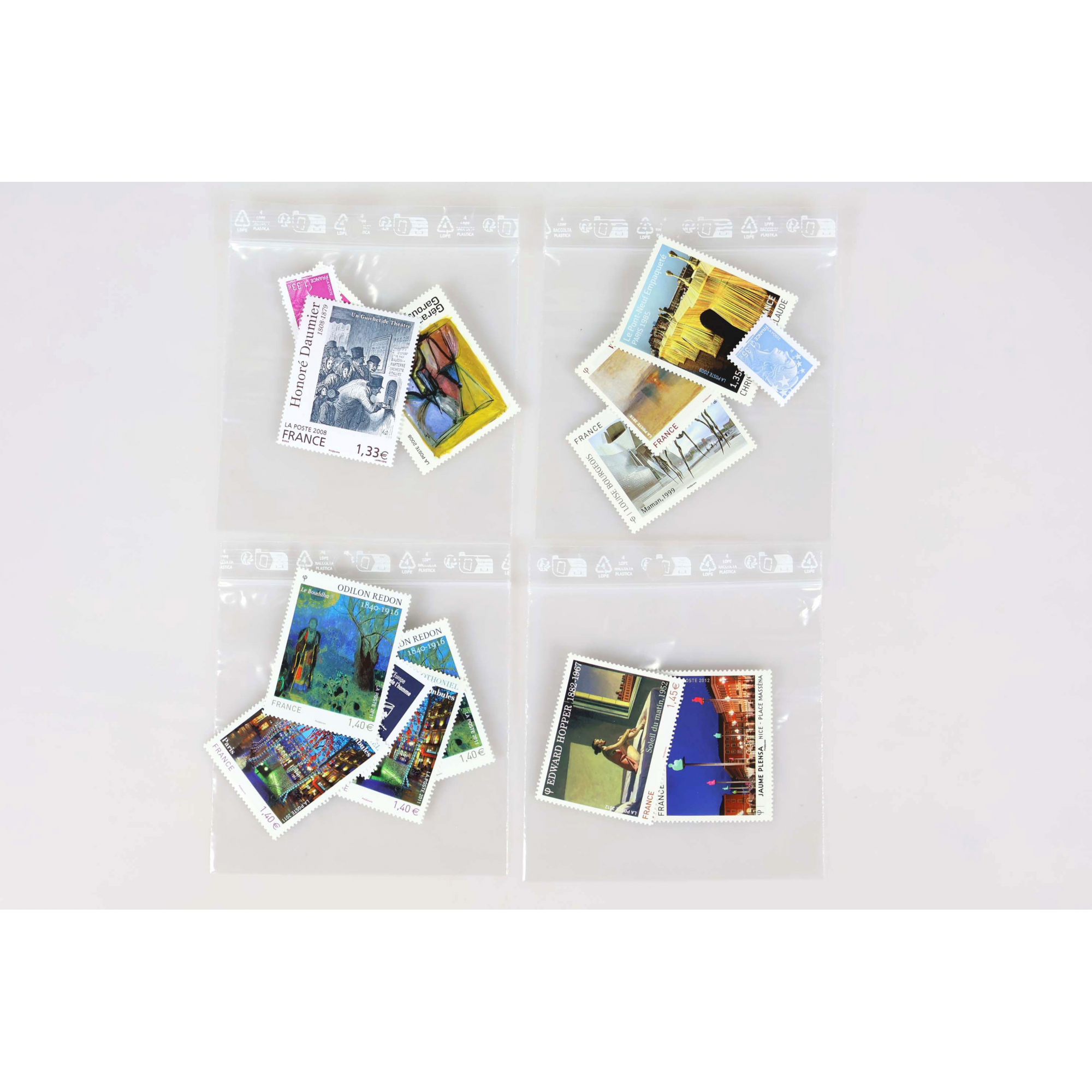 LOT TIMBRES FRANCE VALEURS TRIÉES ENTRE 1,15€ ET 2,30€ TIMBRES NEUFS** FACIALE 102€