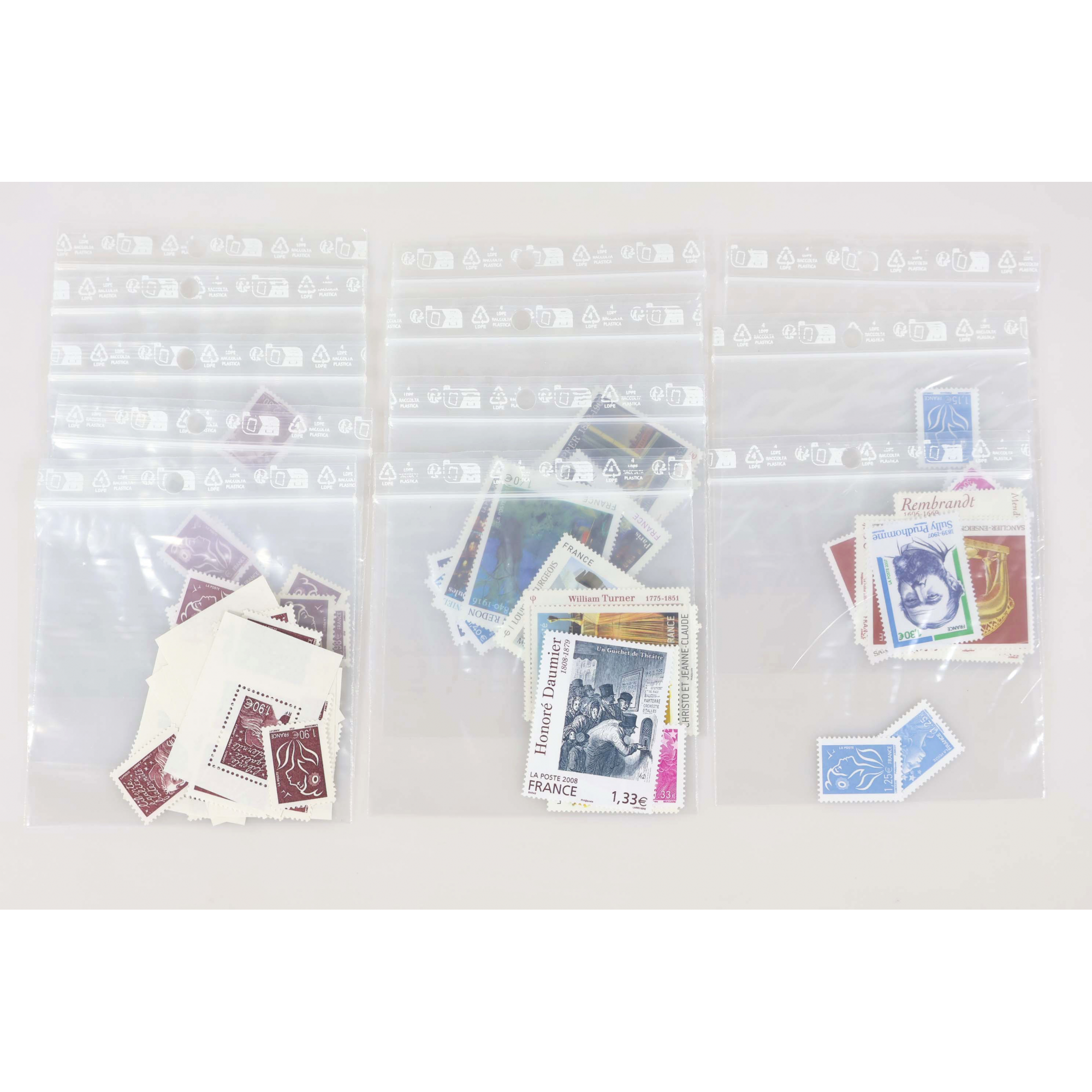 LOT TIMBRES FRANCE VALEURS TRIÉES ENTRE 1,15€ ET 2,30€ TIMBRES NEUFS** FACIALE 102€