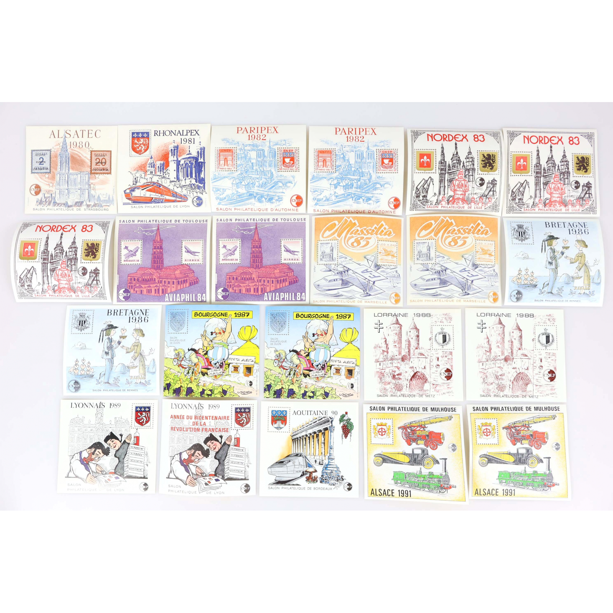 COLLECTION BLOCS CNEP ANNÉES COMPLÈTES 1980 A 1991 (N° 1 A 13) NEUFS**