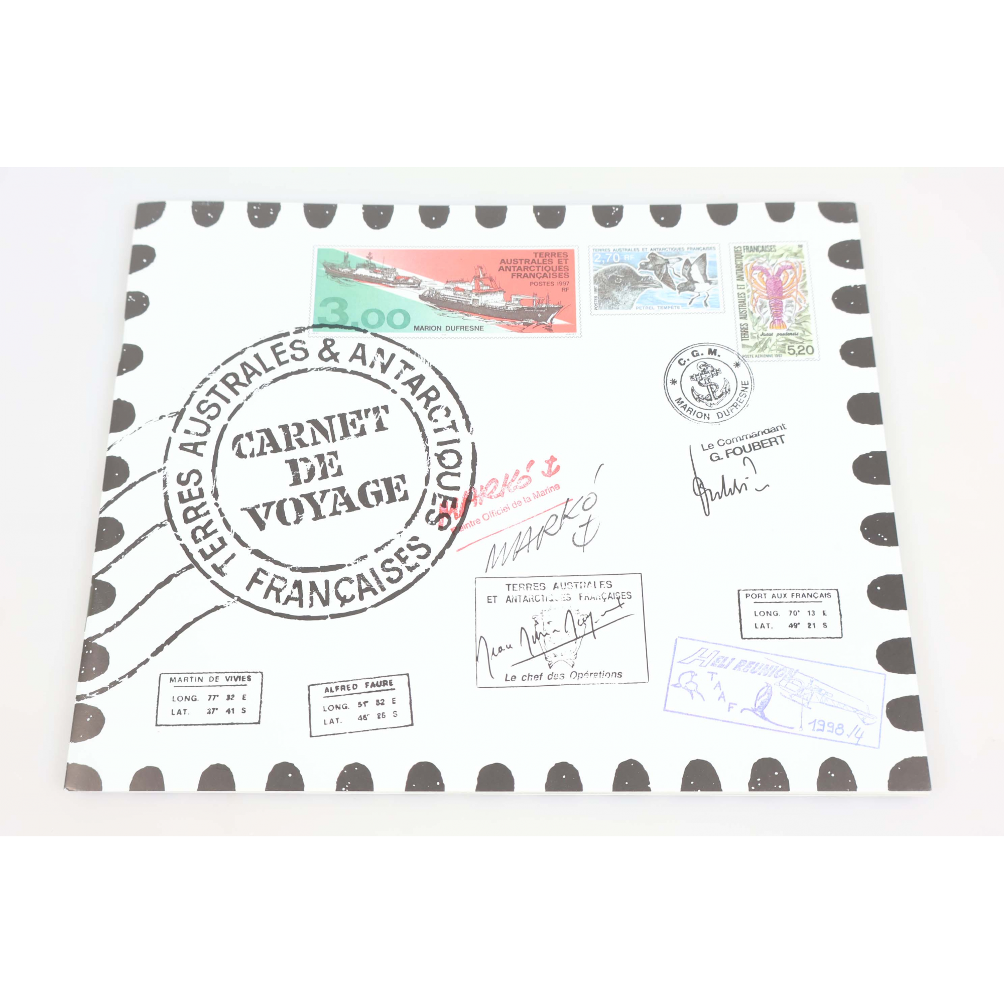 TAAF N° C248 CARNET DE VOYAGE SERGE MARKO EDITION PRESTIGE, 1999