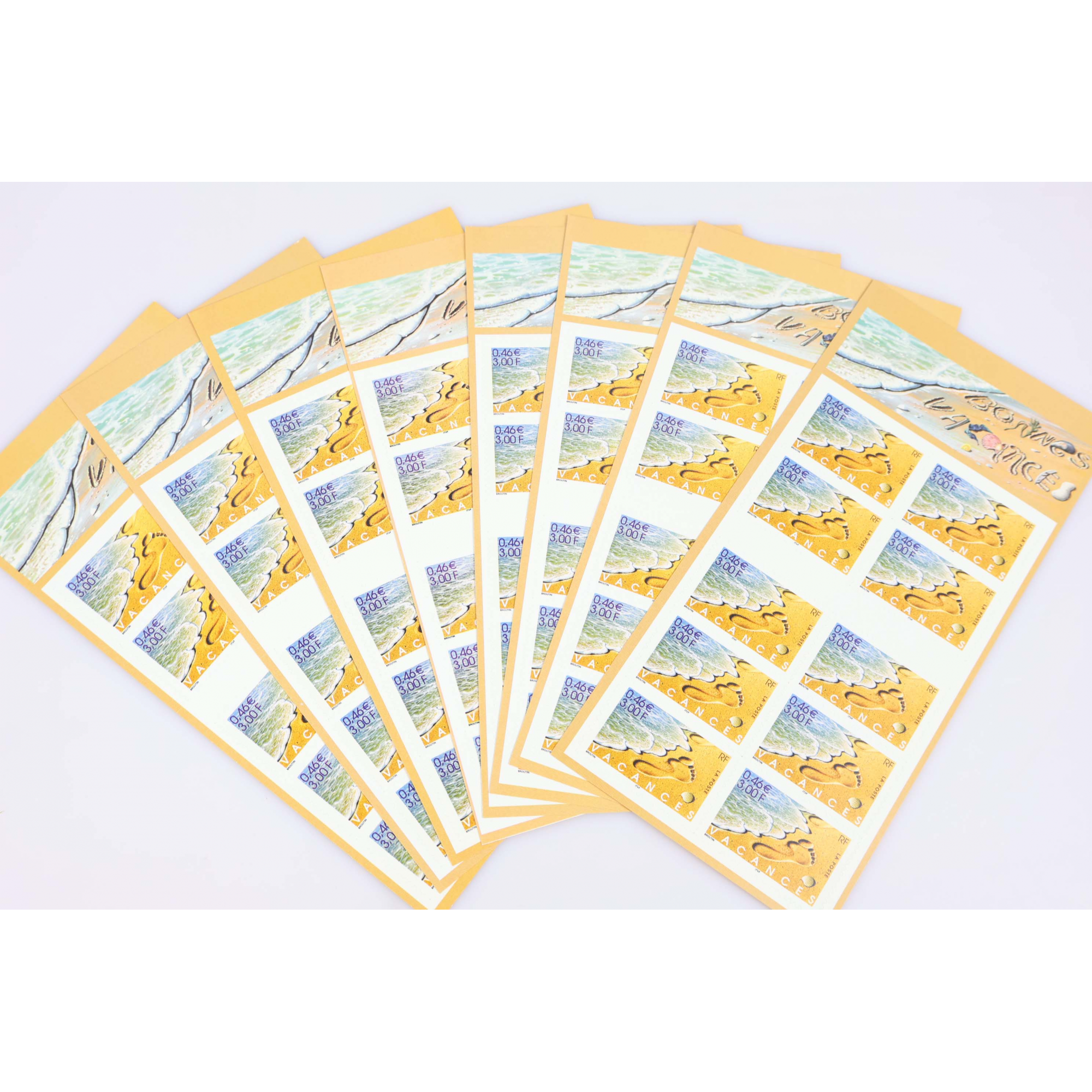 LOT 15 CARNETS AUTOADHÉSIFS BC29 VACANCES TIMBRES NEUFS** 0.46€ X 10 FACIALE 69€