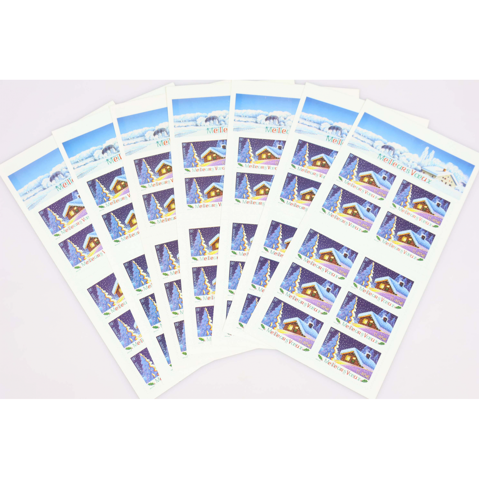 LOT 15 CARNETS AUTOADHÉSIFS BC34 VOEUX, TIMBRES NEUFS** 0.46€ X 10 FACIALE 69€