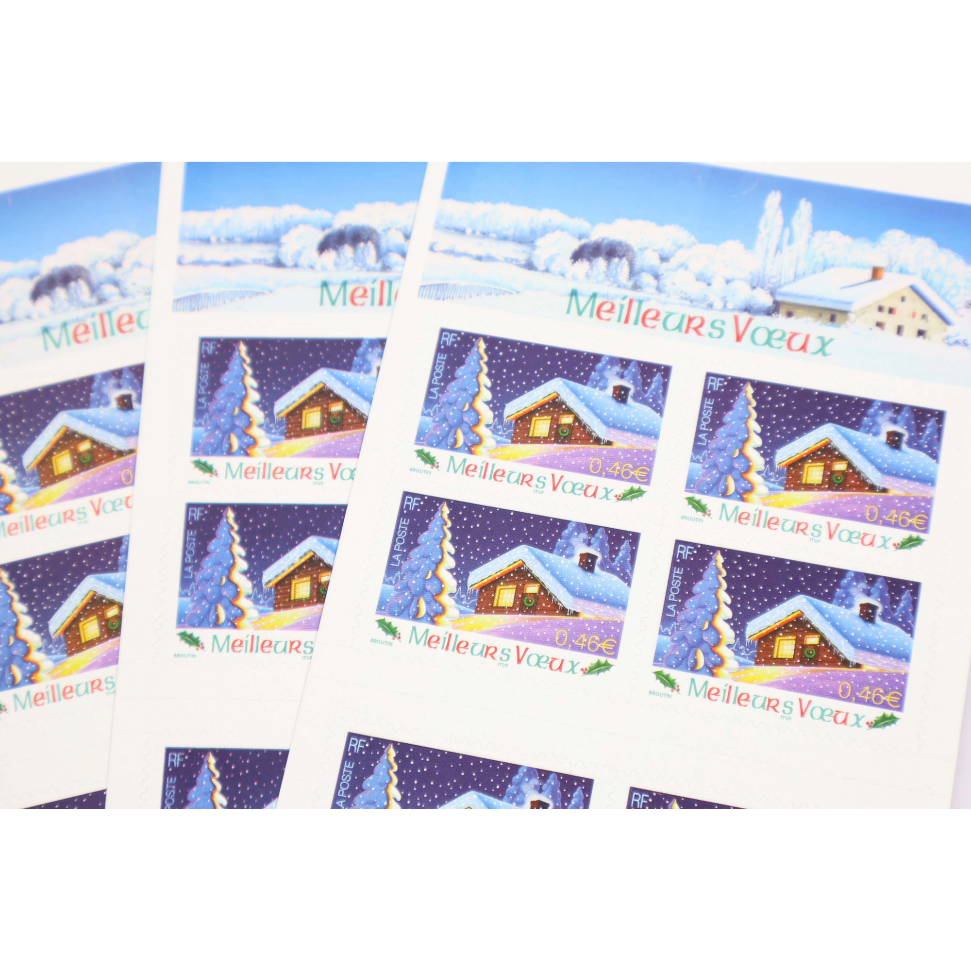 LOT 15 CARNETS AUTOADHÉSIFS BC34 VOEUX, TIMBRES NEUFS** 0.46€ X 10 FACIALE 69€