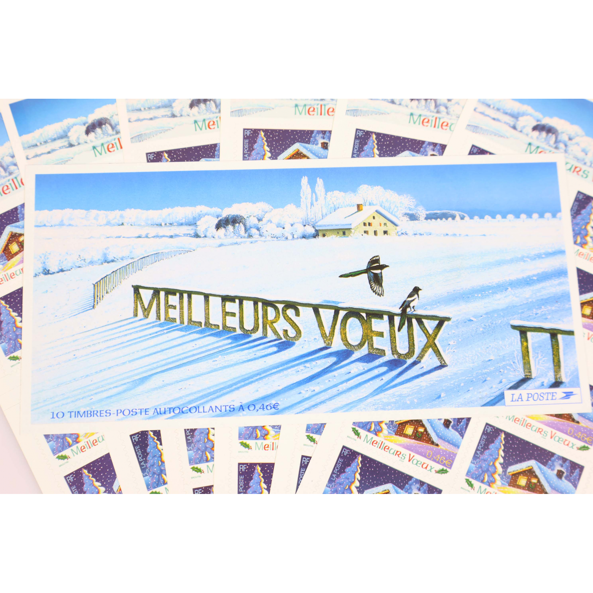 LOT 15 CARNETS AUTOADHÉSIFS BC34 VOEUX, TIMBRES NEUFS** 0.46€ X 10 FACIALE 69€