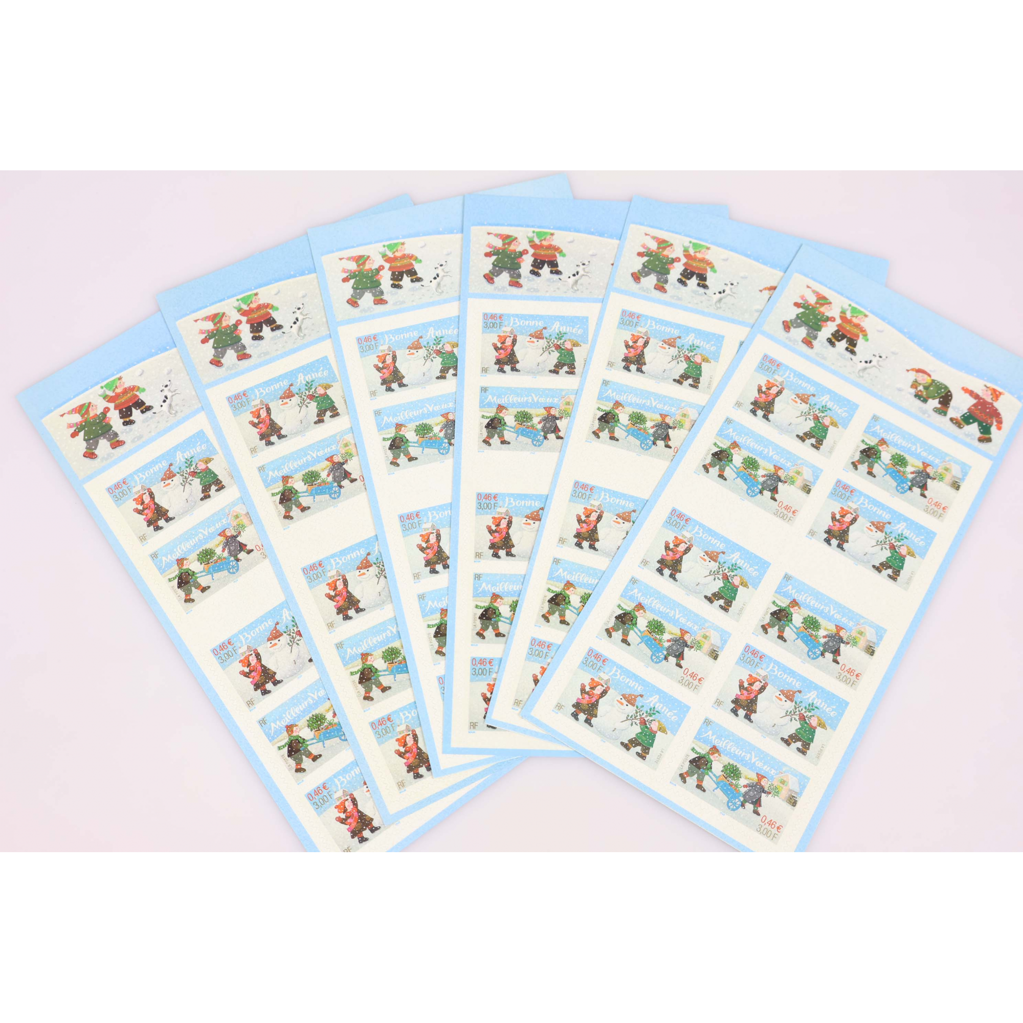 LOT 15 CARNETS AUTOADHÉSIFS BC31 BONNE ANNÉE, TIMBRES NEUFS** 0.46€ X 10 VF 69€