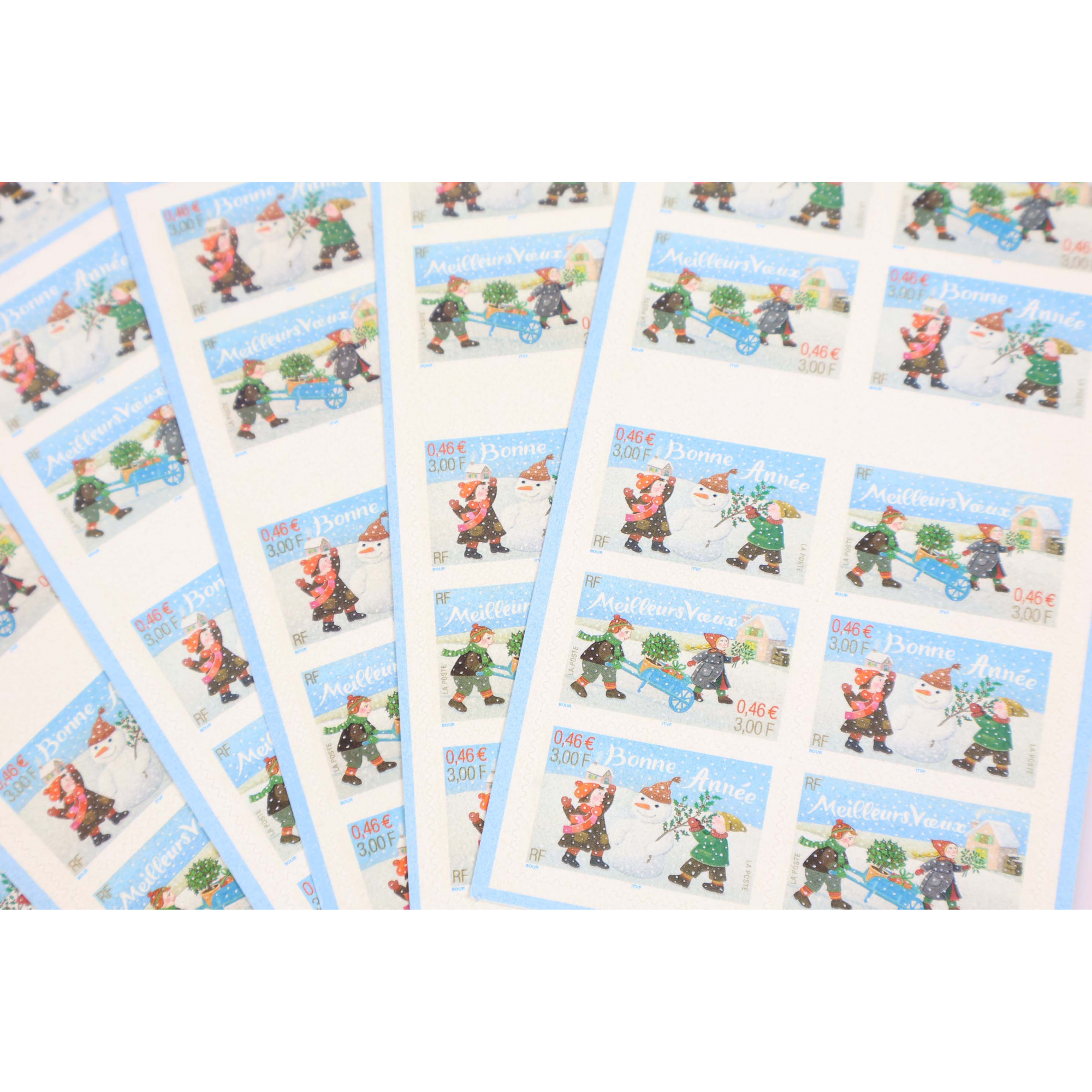 LOT 15 CARNETS AUTOADHÉSIFS BC31 BONNE ANNÉE, TIMBRES NEUFS** 0.46€ X 10 VF 69€