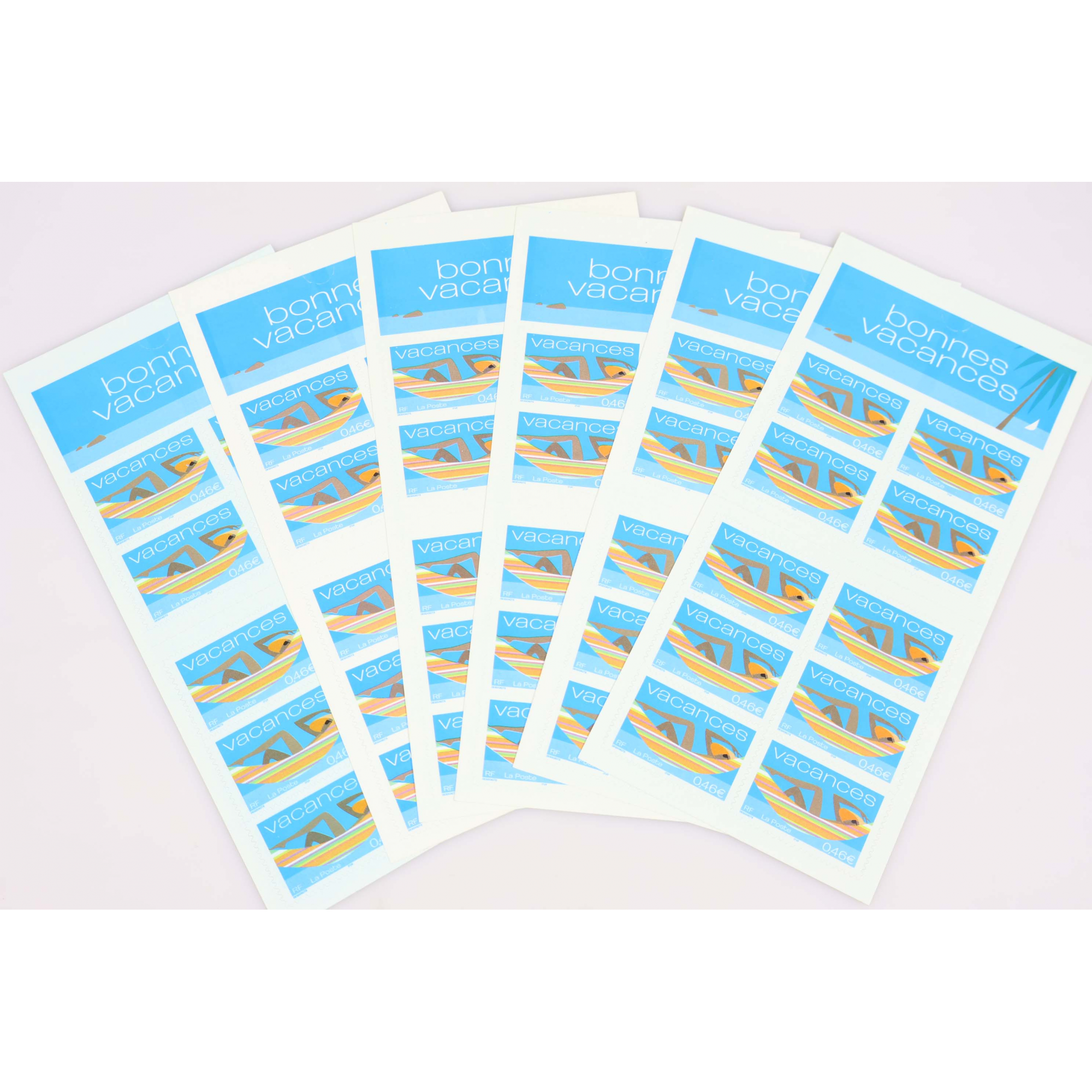 LOT 15 CARNETS AUTOADHÉSIFS BC33 VACANCES TIMBRES NEUFS** 0.46€ X 10 FACIALE 69€