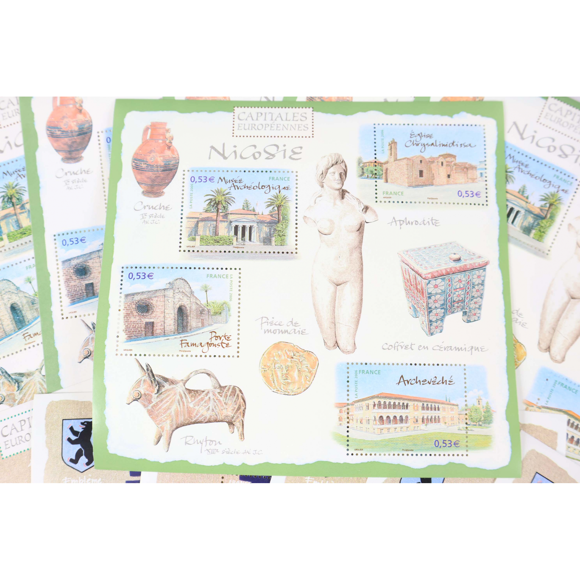 LOT 30 BLOCS N° 88 ET 101 BERLIN/NICOSIE TIMBRES NEUFS** 0.53€ X 4 FACIALE 63.6€