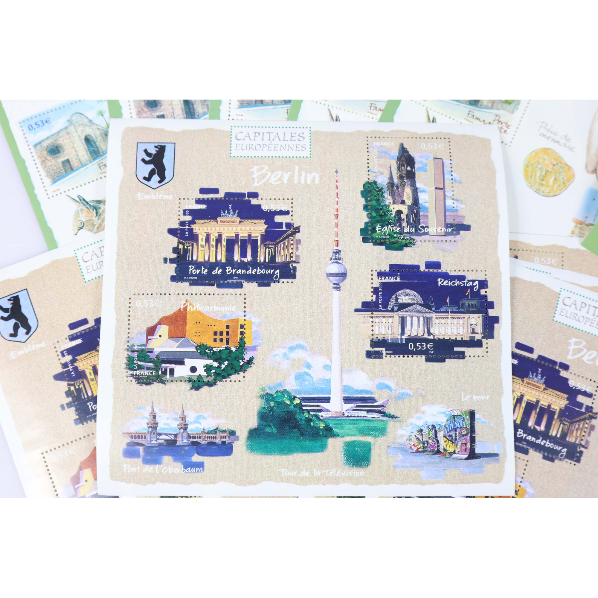 LOT 30 BLOCS N° 88 ET 101 BERLIN/NICOSIE TIMBRES NEUFS** 0.53€ X 4 FACIALE 63.6€