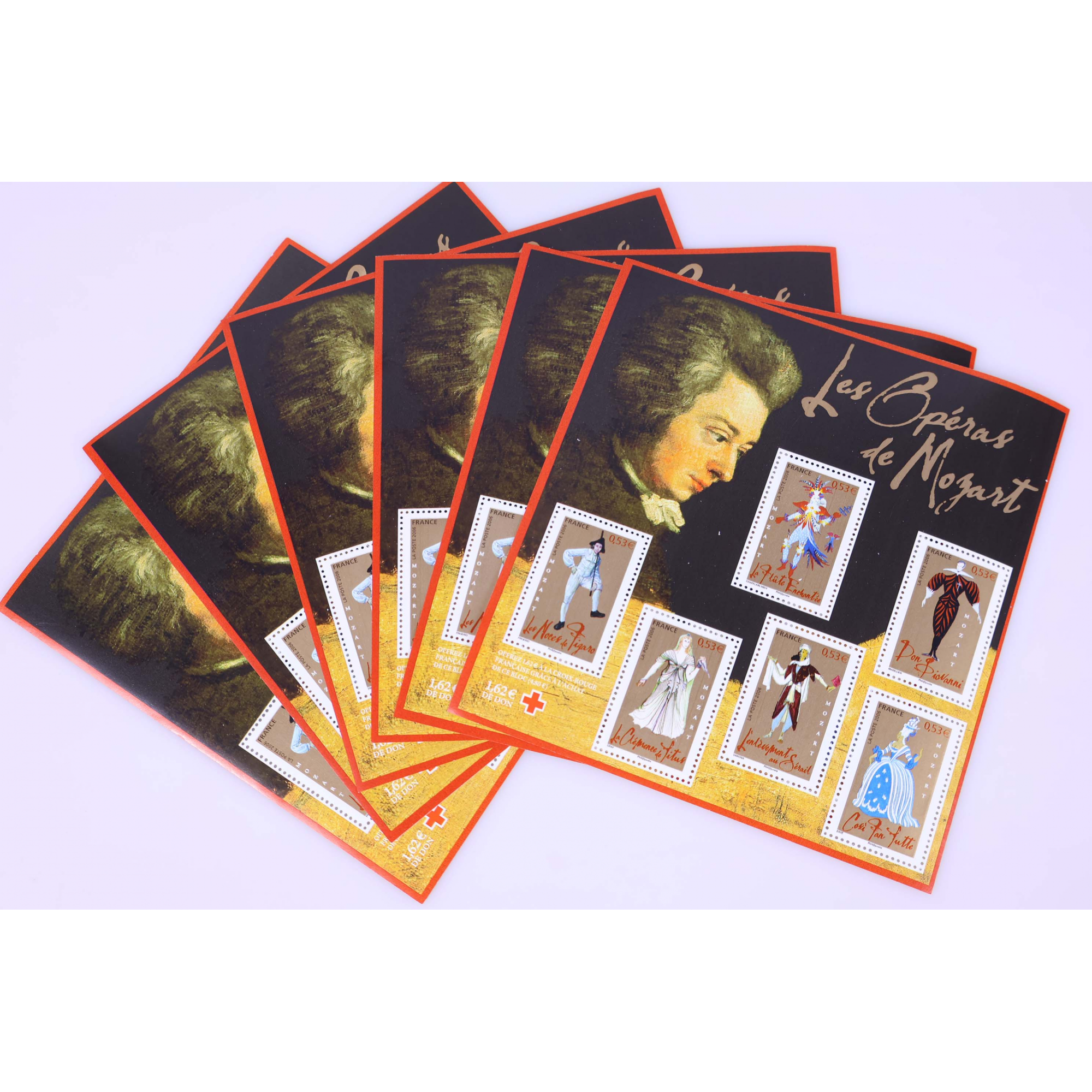 LOT 20 BLOCS N° 98 LES OPÉRAS DE MOZART TIMBRES NEUFS** 0.53€ X 6 FACIALE 63.60€
