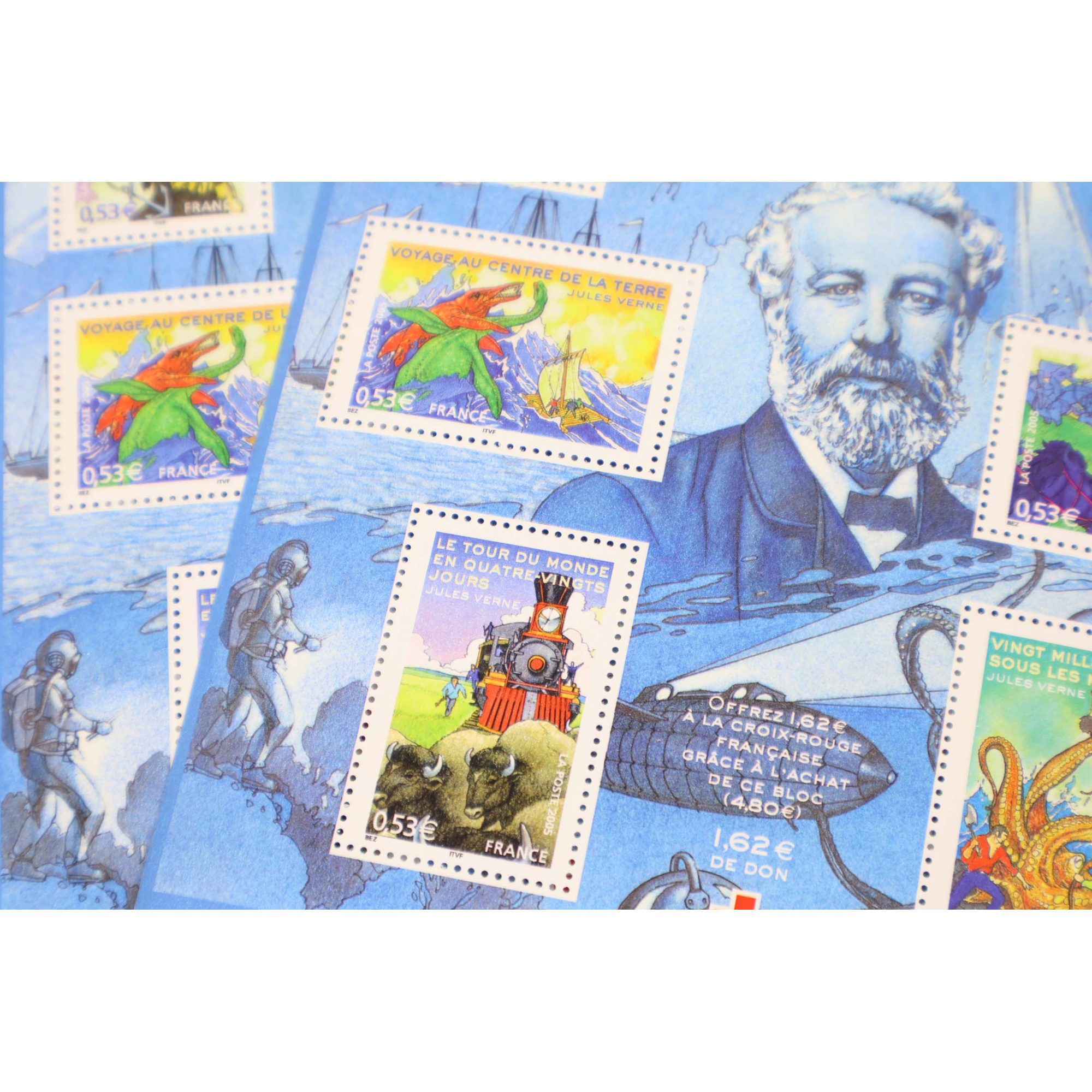 LOT DE 20 BLOCS N° 85 JULES VERNES TIMBRES NEUFS** 0.53€ X 6 FACIALE 63.60€