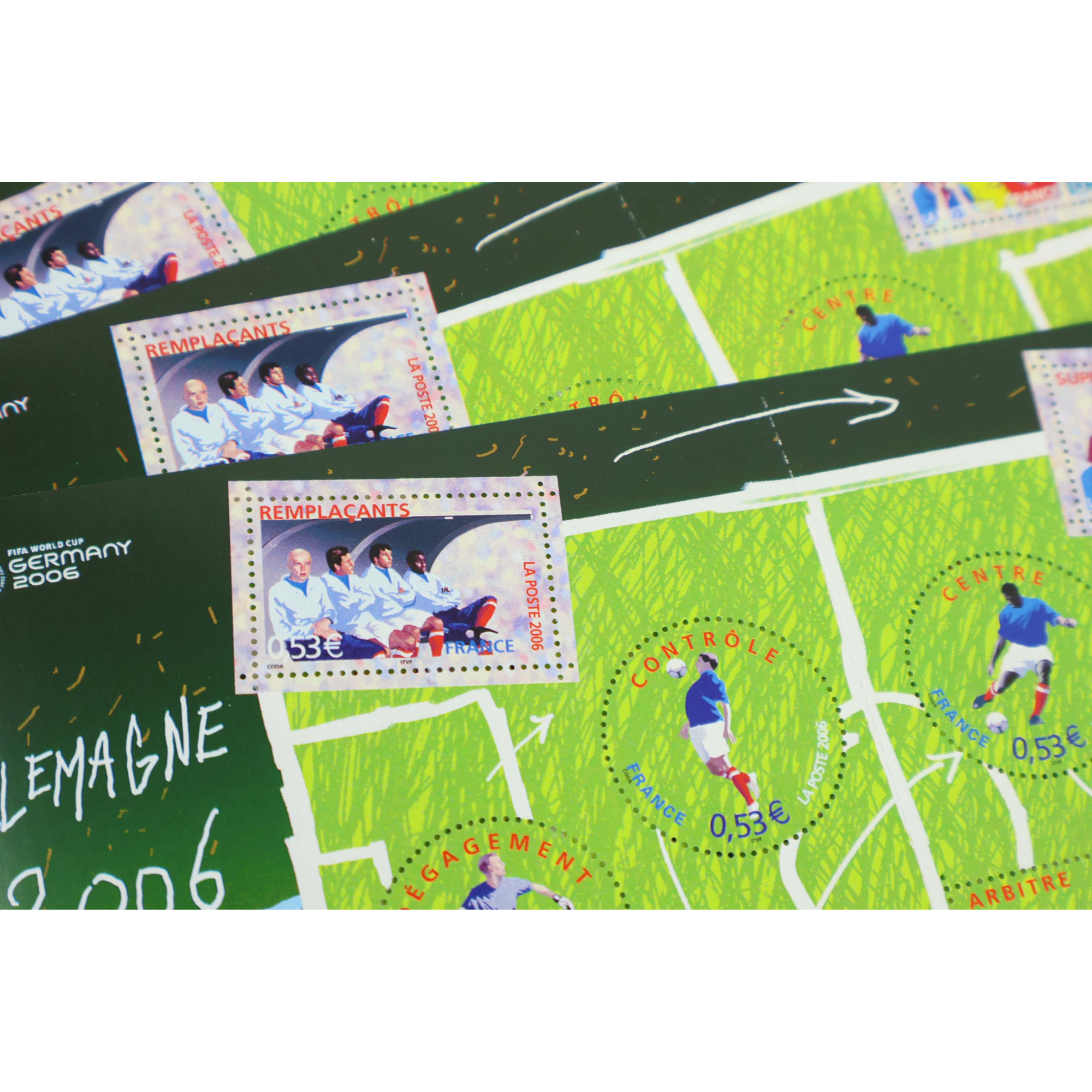 LOT 15 BLOCS N° 97 COUPE DU MONDE 2006 TIMBRES NEUFS** 0.53€ X 10 FACIALE 79.50€