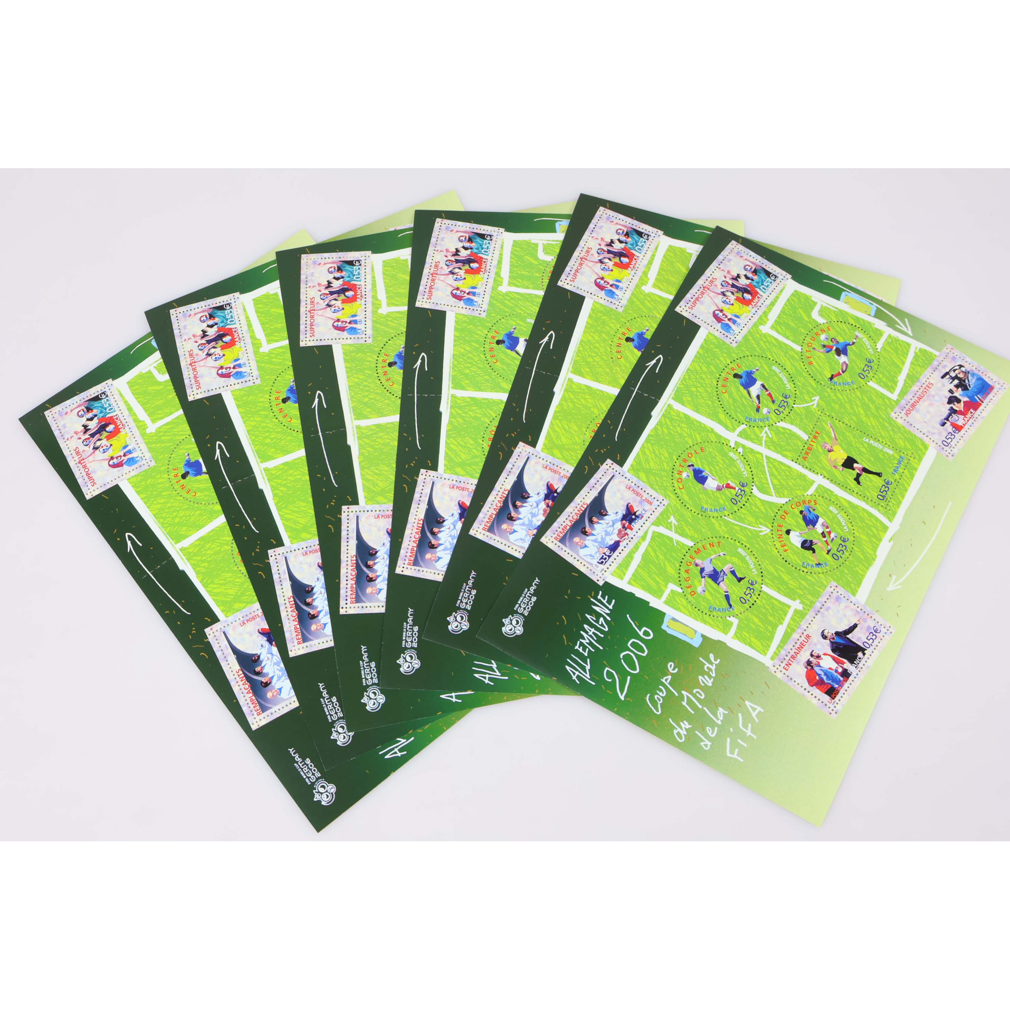 LOT 15 BLOCS N° 97 COUPE DU MONDE 2006 TIMBRES NEUFS** 0.53€ X 10 FACIALE 79.50€