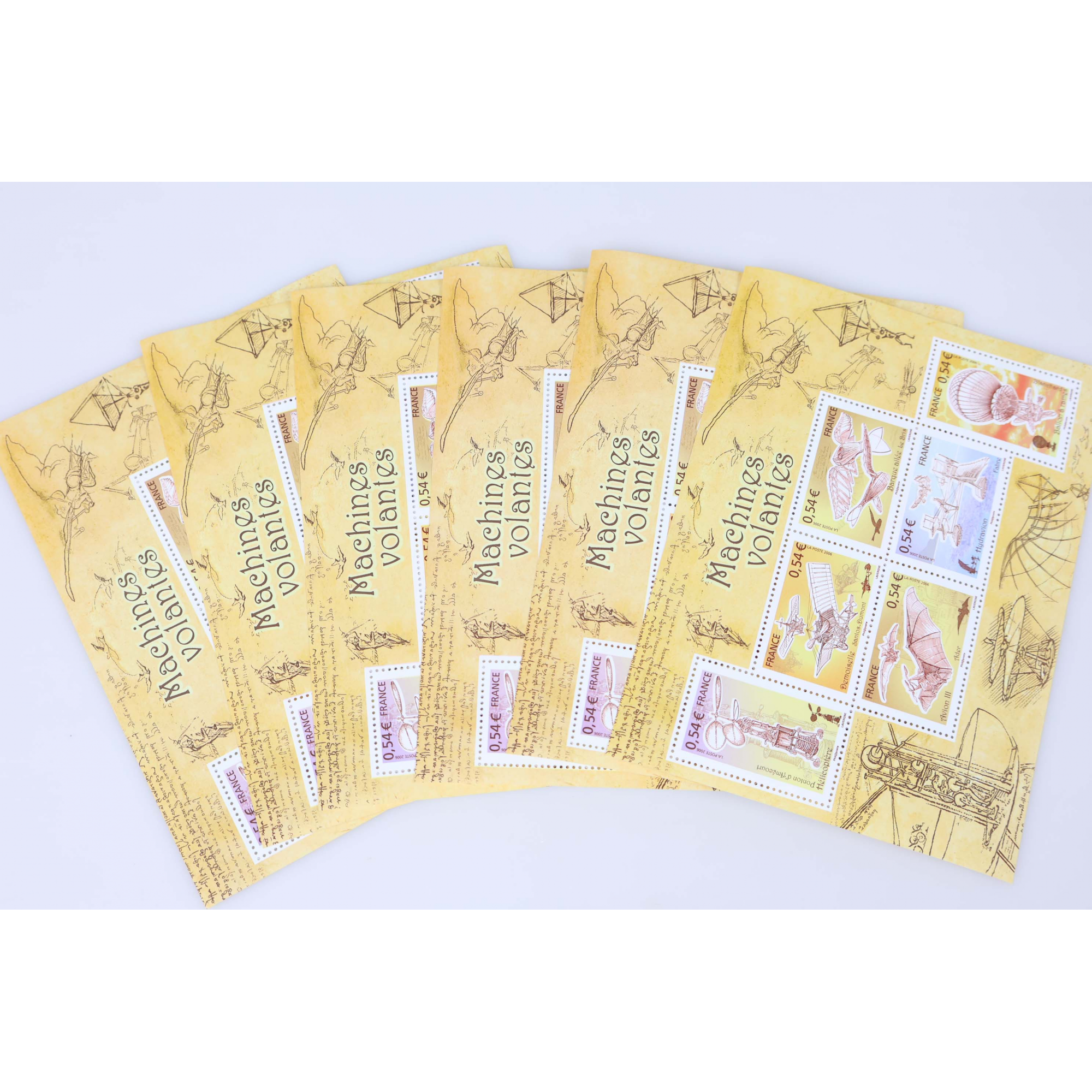 LOT 20 BLOCS N° 103 MACHINES VOLANTES TIMBRES NEUFS** 0.54€ X 6 FACIALE 64.80€