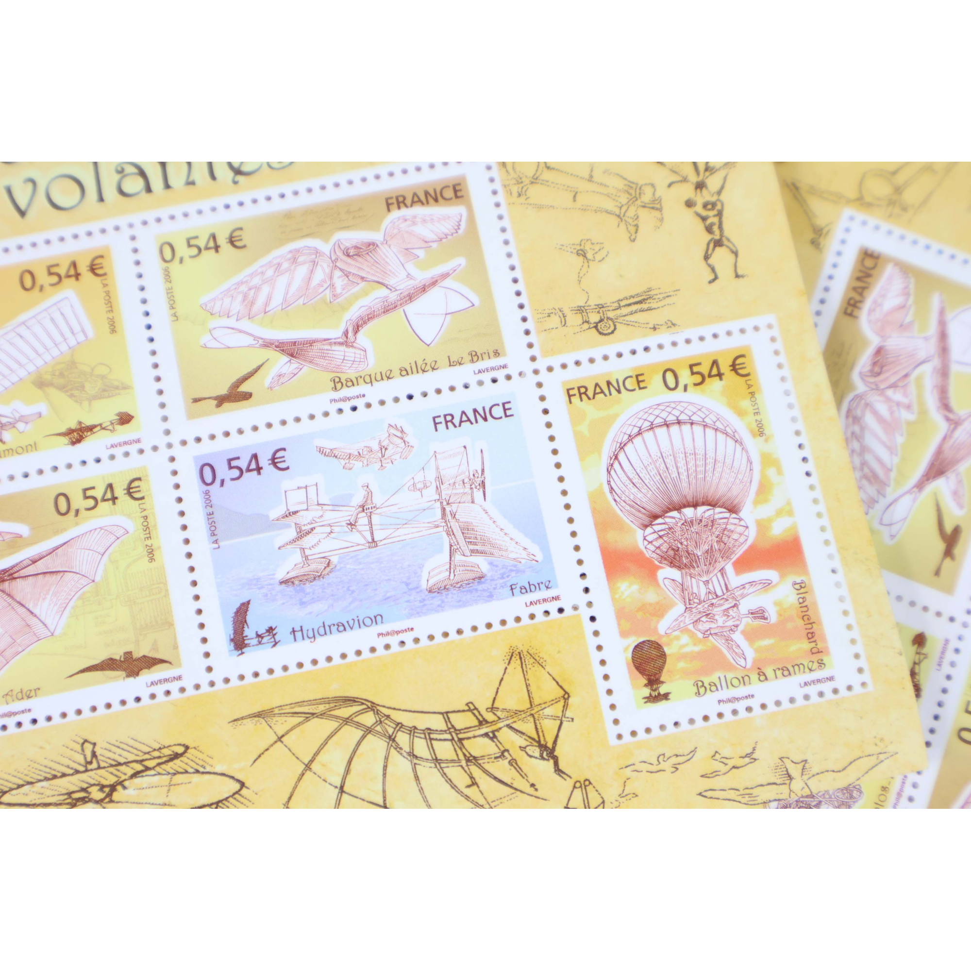 LOT 20 BLOCS N° 103 MACHINES VOLANTES TIMBRES NEUFS** 0.54€ X 6 FACIALE 64.80€