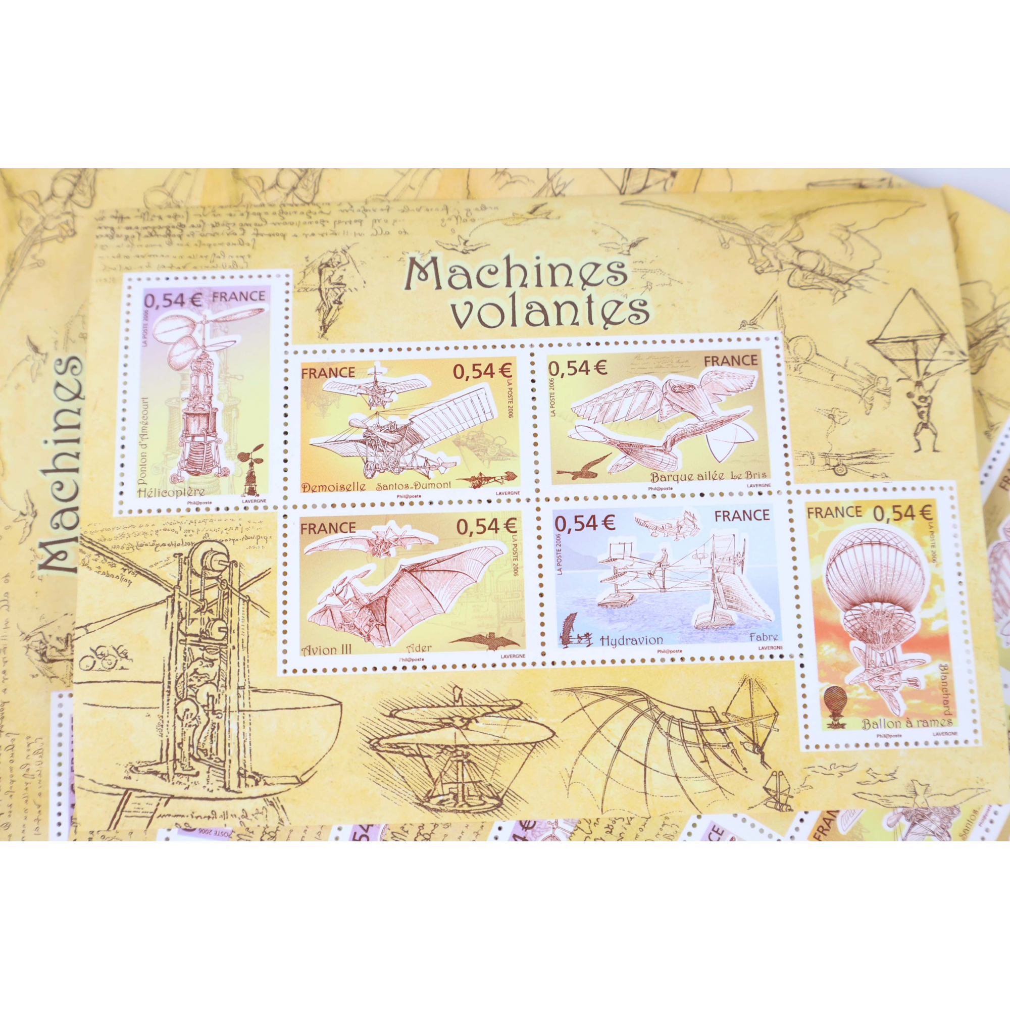 LOT 20 BLOCS N° 103 MACHINES VOLANTES TIMBRES NEUFS** 0.54€ X 6 FACIALE 64.80€