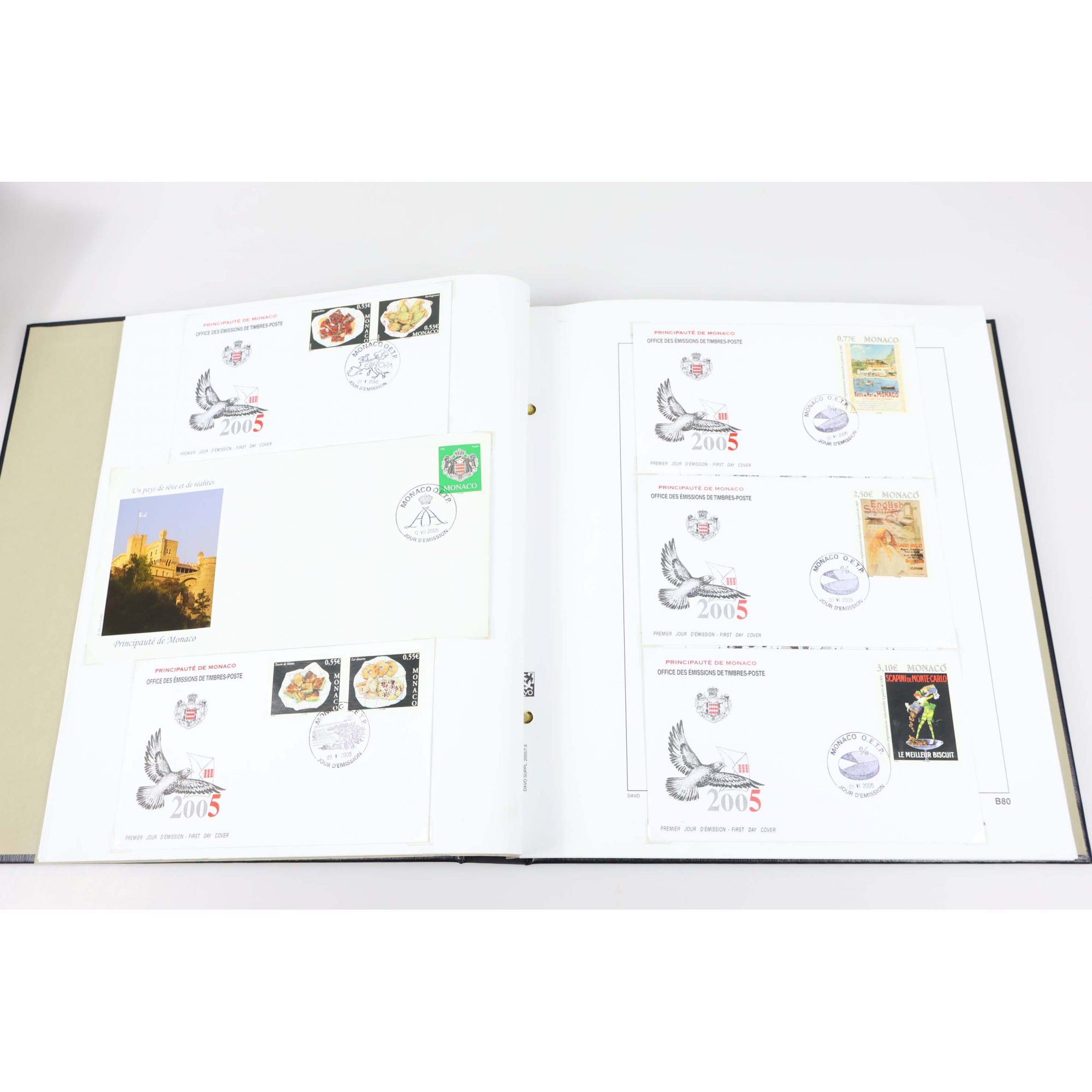 MONACO, COLLECTION DE TIMBRES NEUFS** 2005 À 2007 DANS ALBUM DAVO VF 172 EUROS