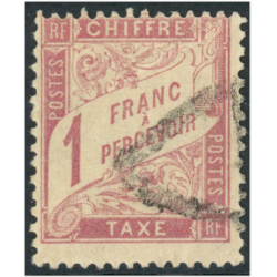 FRANCE, TIMBRE TAXE N° 39 OBLITÉRÉ ET SIGNÉ CALVES, COTE 530 EUROS - RARE