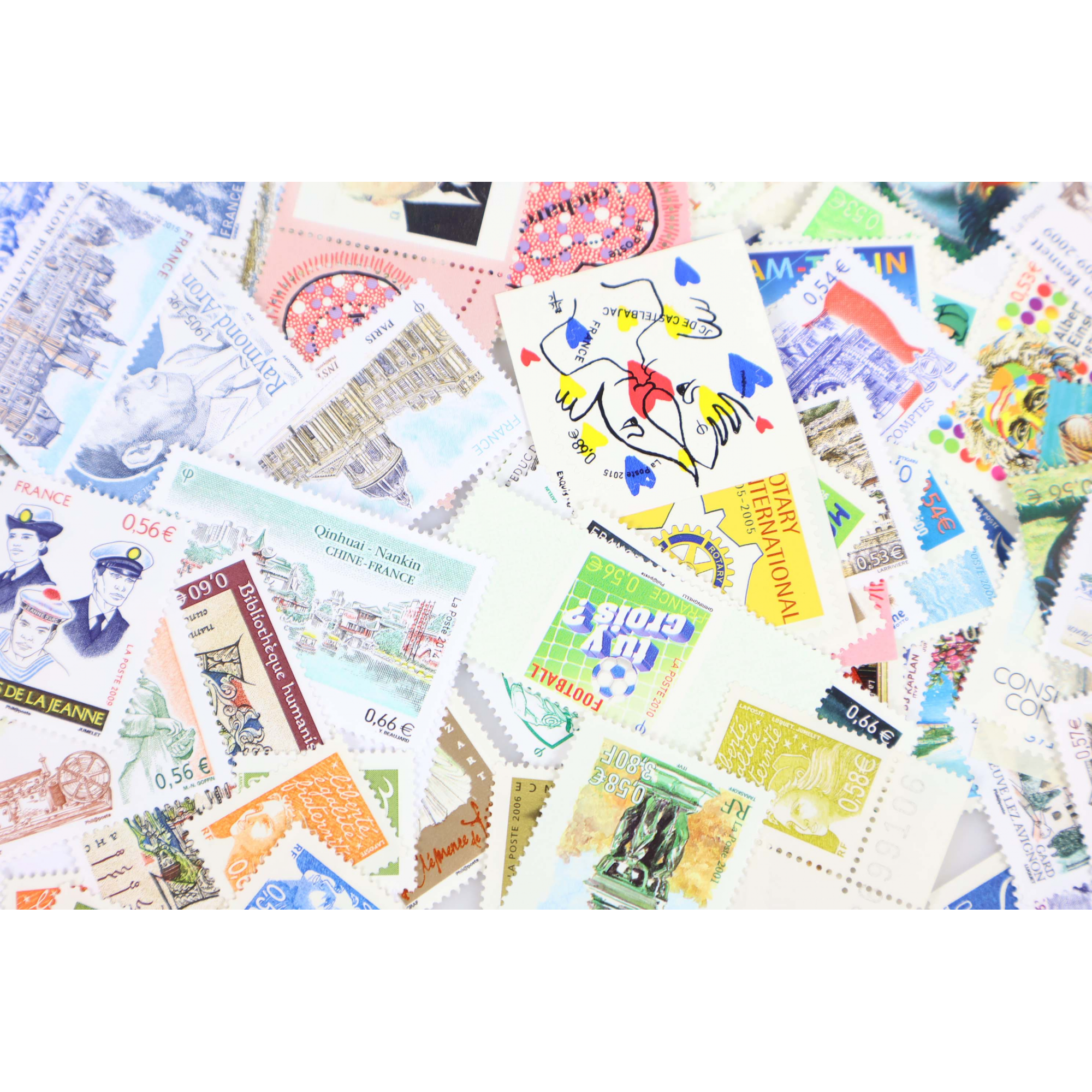 FRANCE, LOT TIMBRES POSTE EN EUROS ENTRE 0.53€ ET 0.69€ NEUFS** FACIALE DE 202€