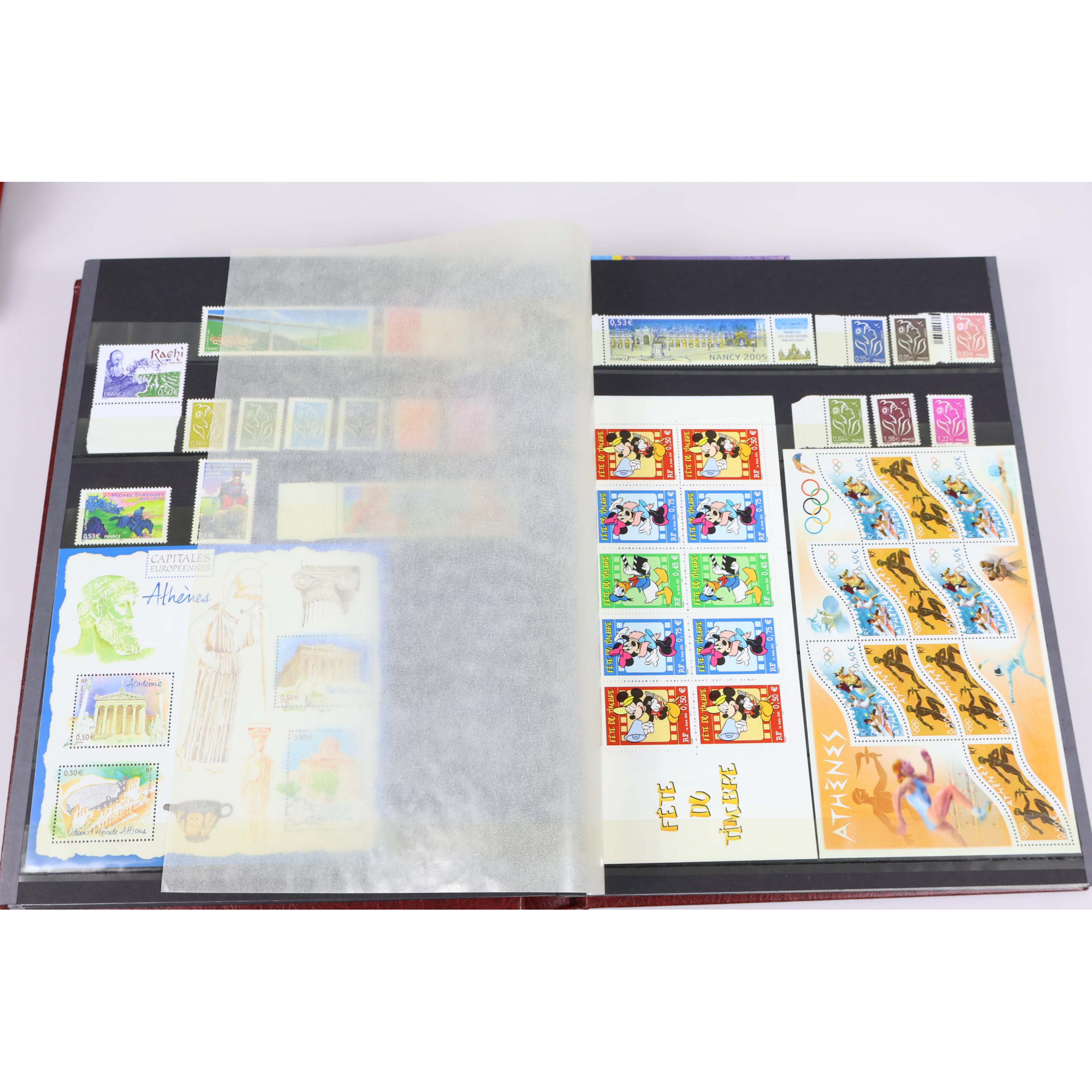 COLLECTION DE FRANCE DE 2001 À 2005, TIMBRES NEUFS** VALEUR FACIALE 365 EUROS